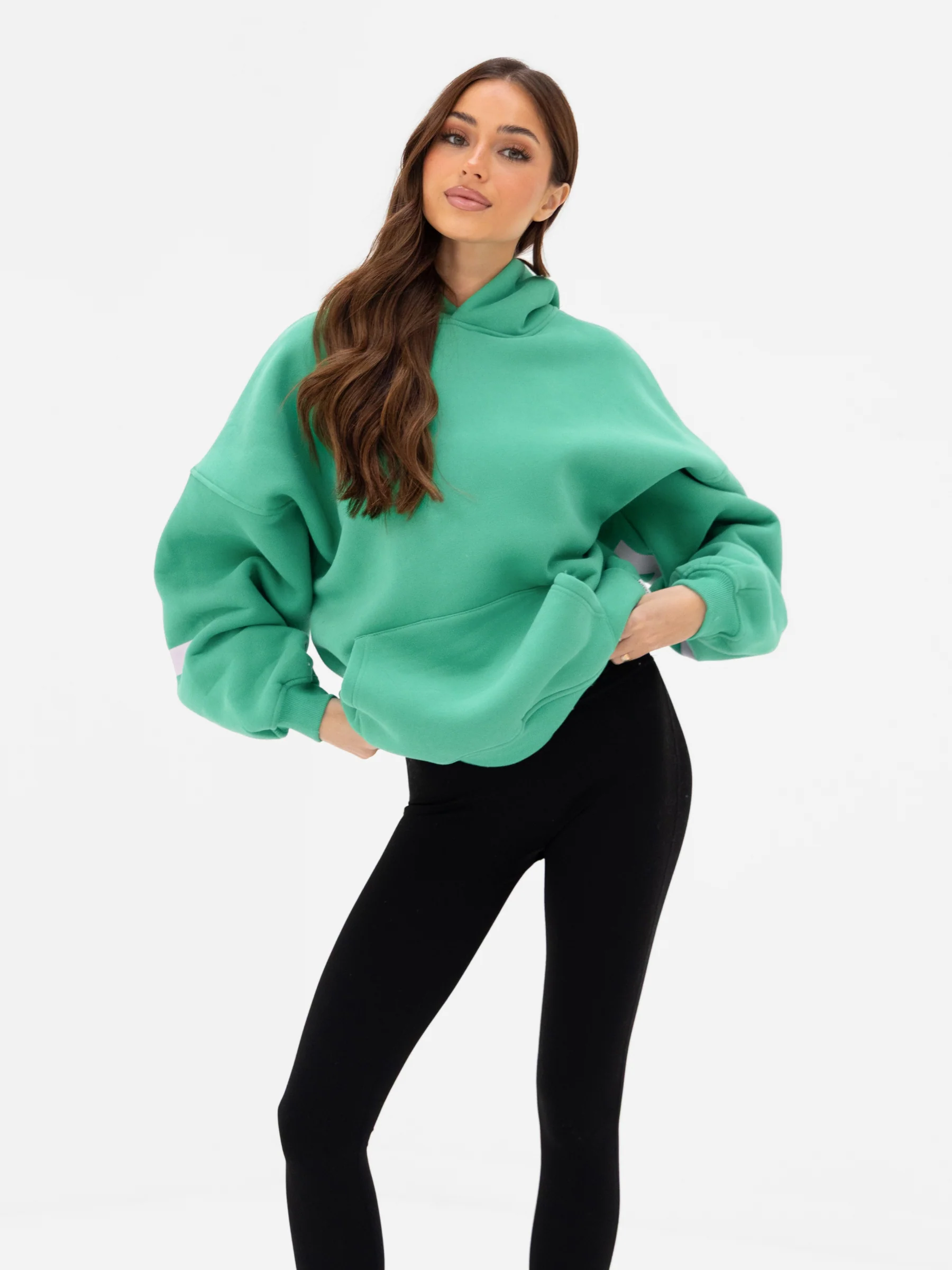 Isabel Oversized Hoodie - Jade Green - Image 4