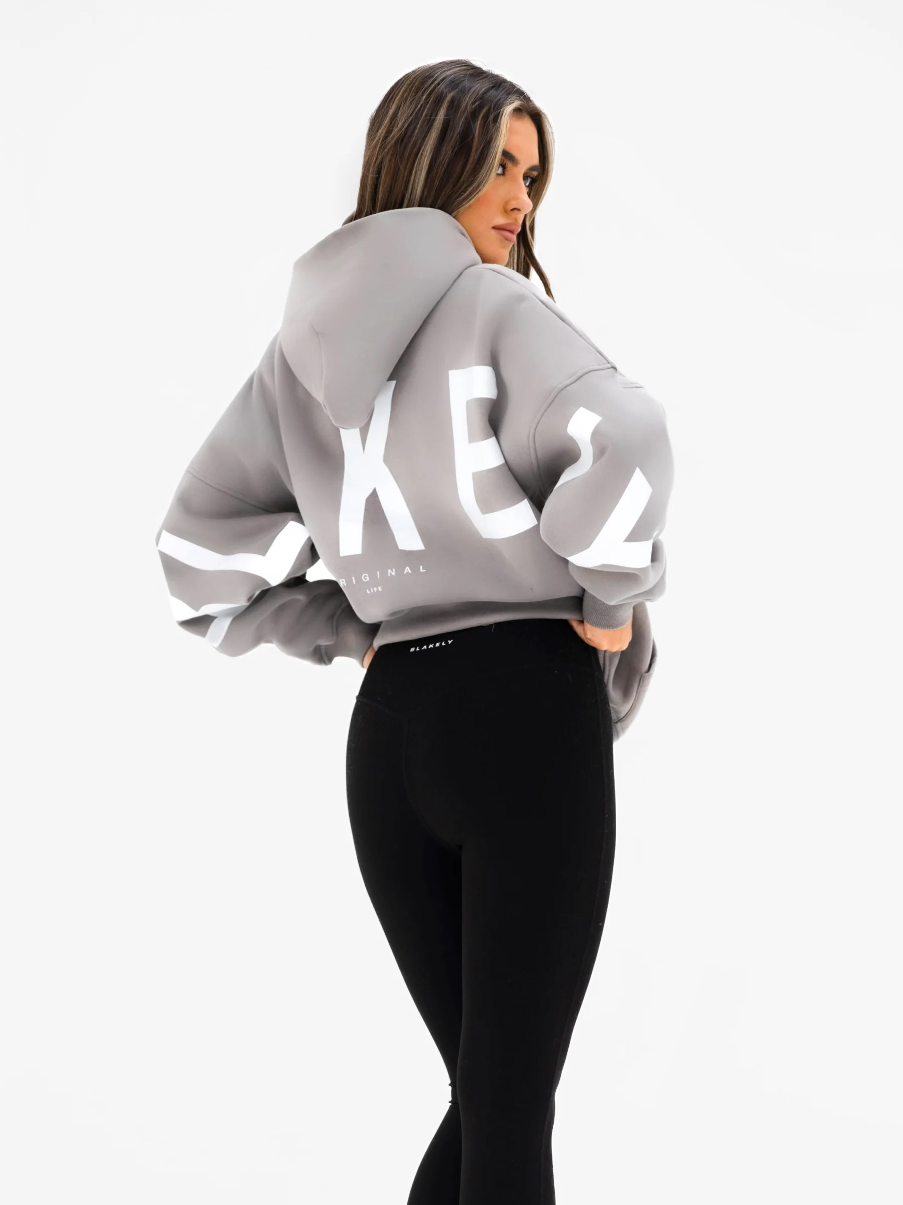 Isabel Oversized Hoodie - Mid Grey - Image 5