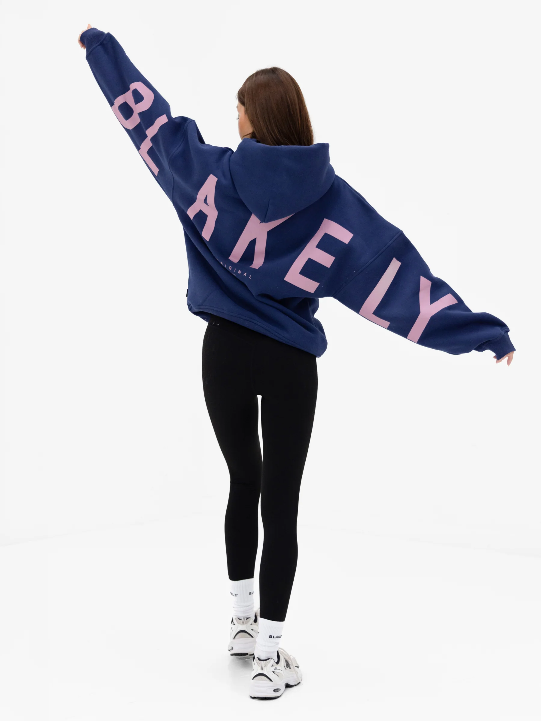 Isabel Oversized Hoodie - Navy Blue - Image 3