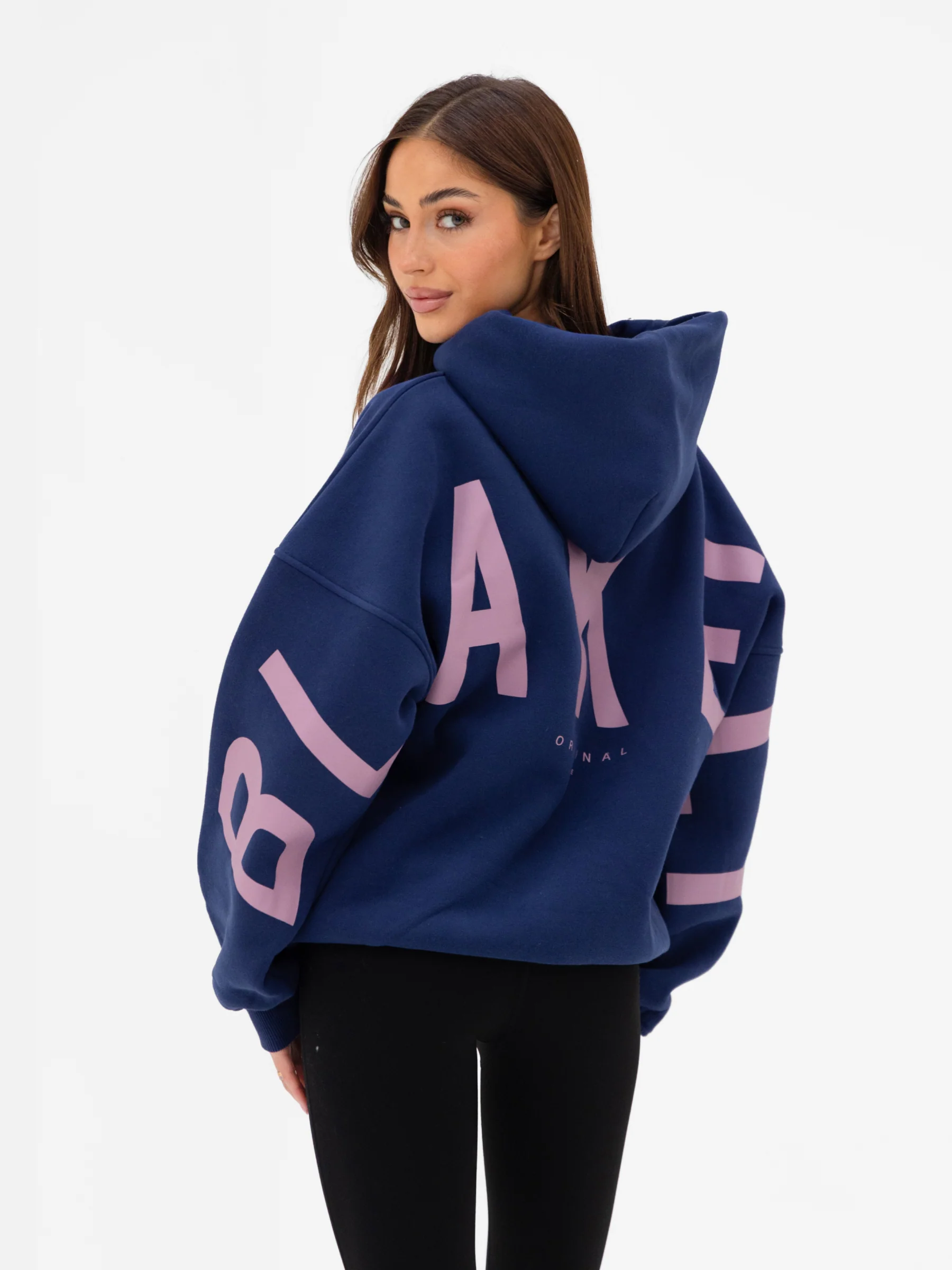 Isabel Oversized Hoodie - Navy Blue - Image 5