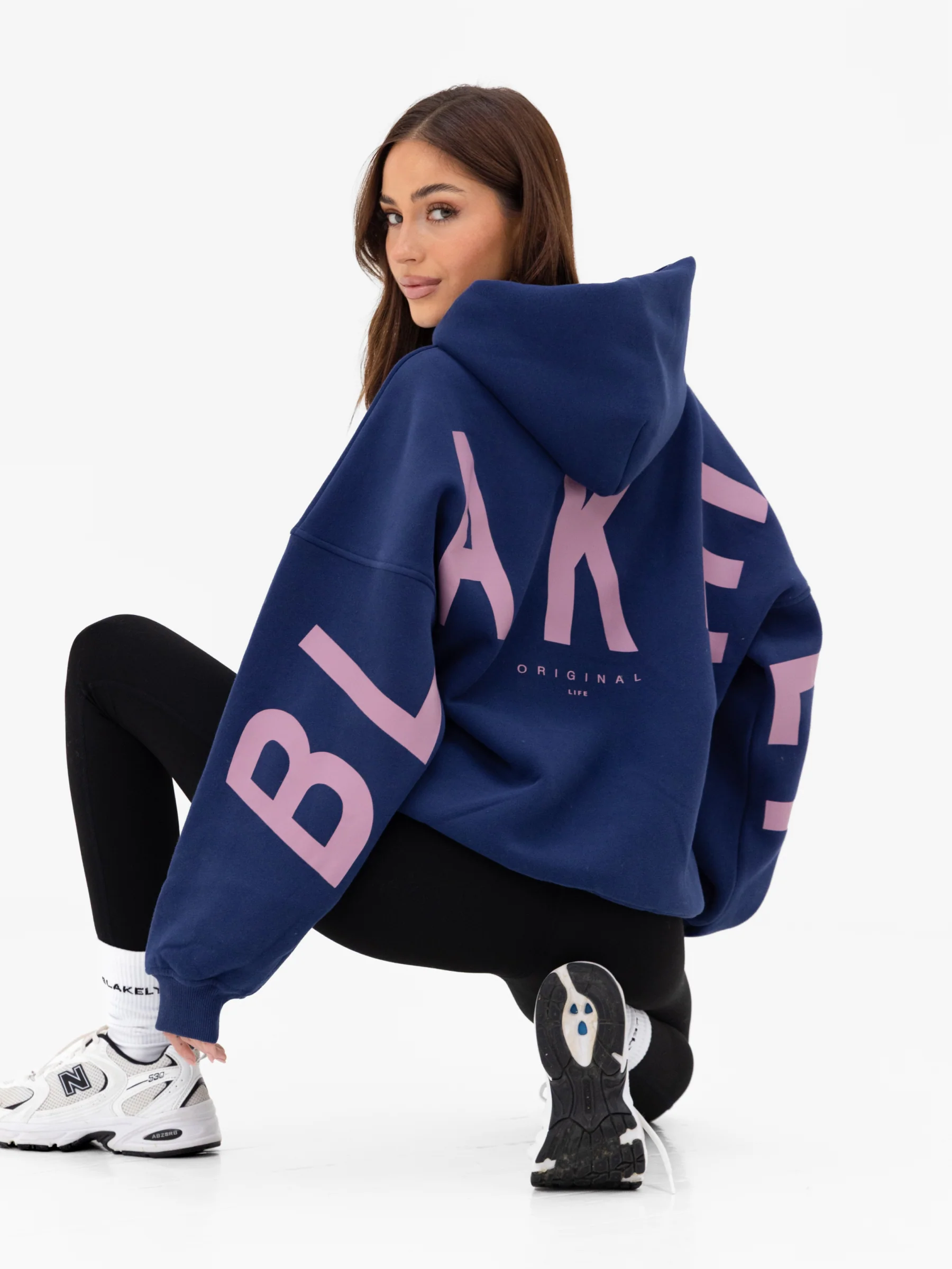 Isabel Oversized Hoodie - Navy Blue - Image 6