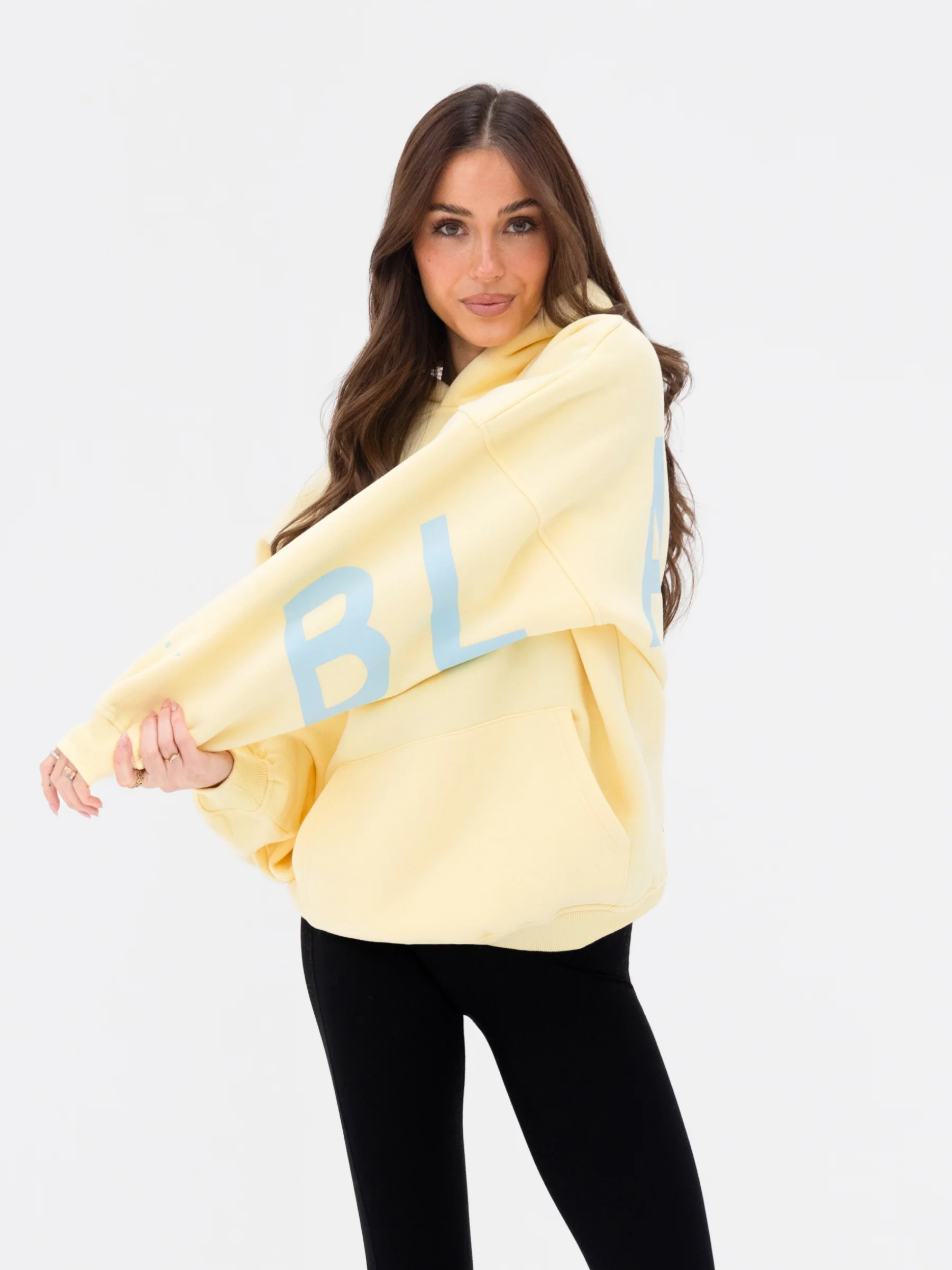 Isabel Oversized Hoodie - Pastel Yellow - Image 2