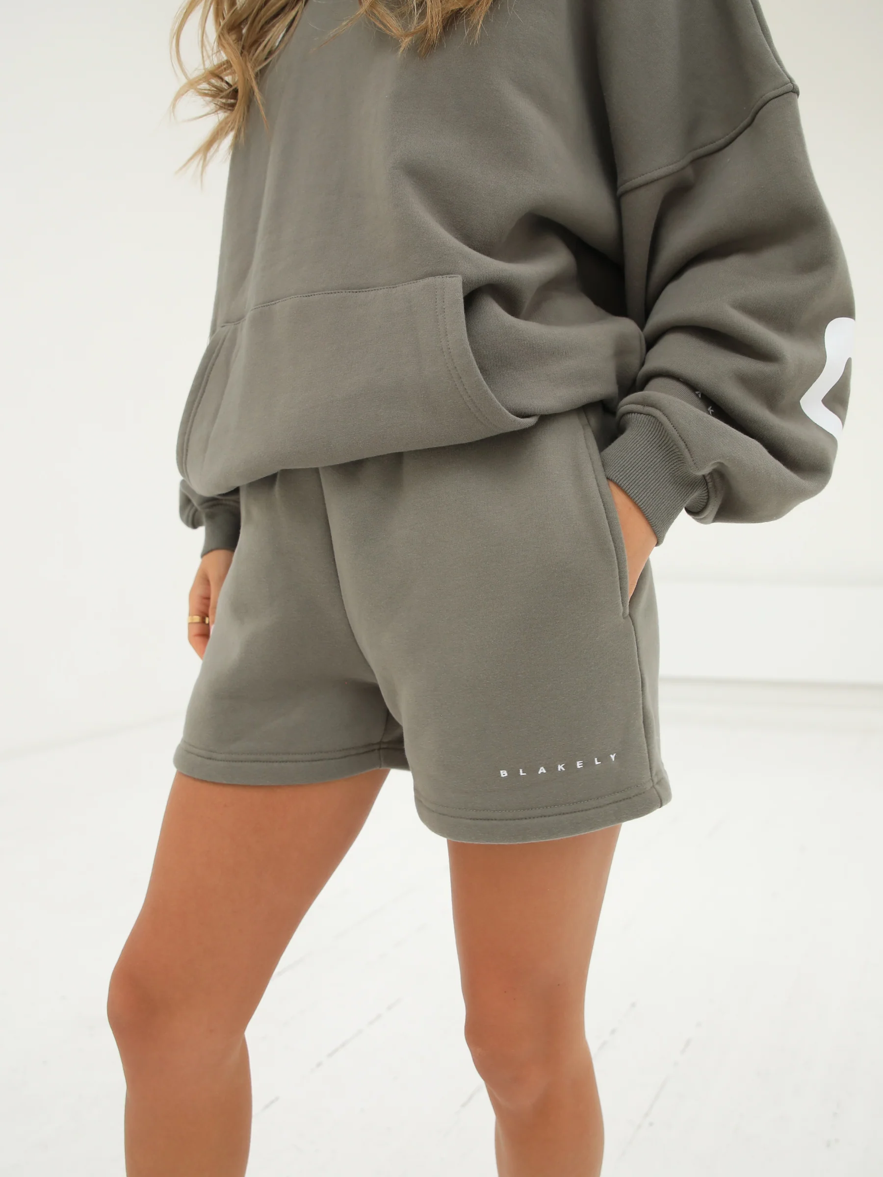 Isabel Jogger Shorts - Safari Green - Image 6