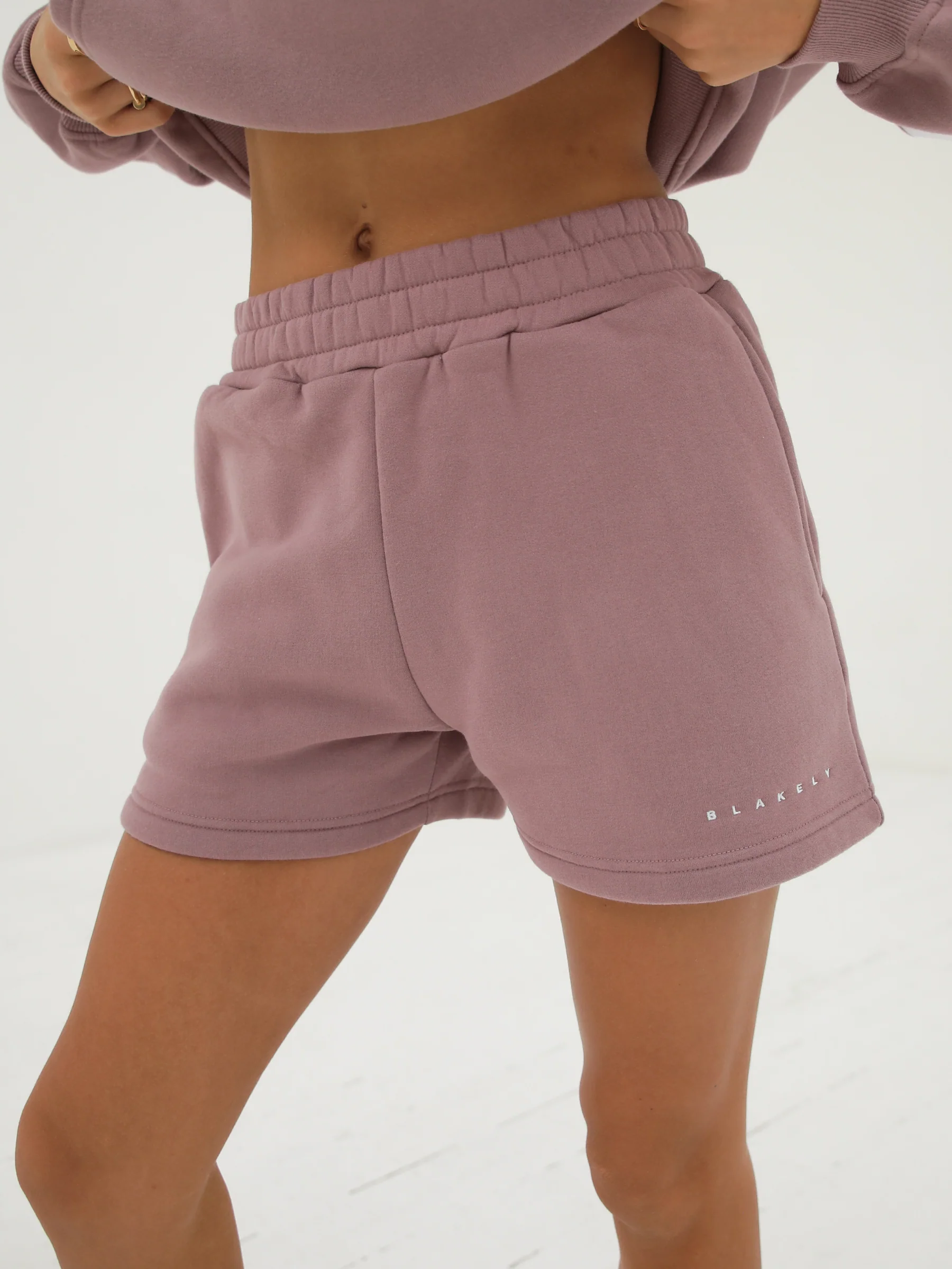 Isabel Jogger Shorts - Dusty Pink - Image 3
