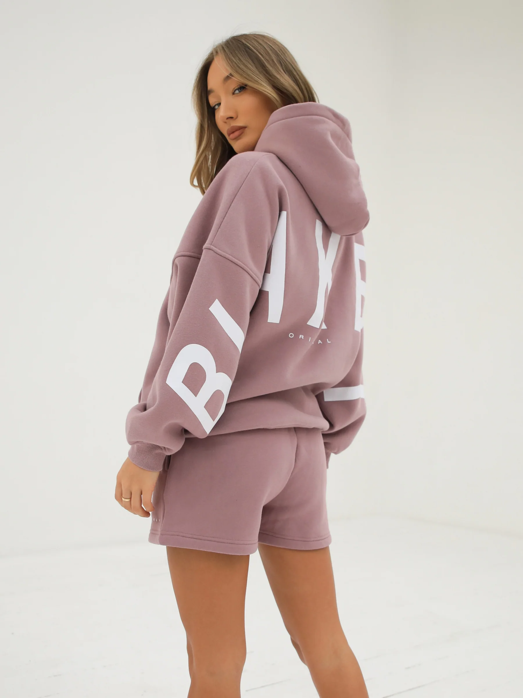 Isabel Jogger Shorts - Dusty Pink - Image 4