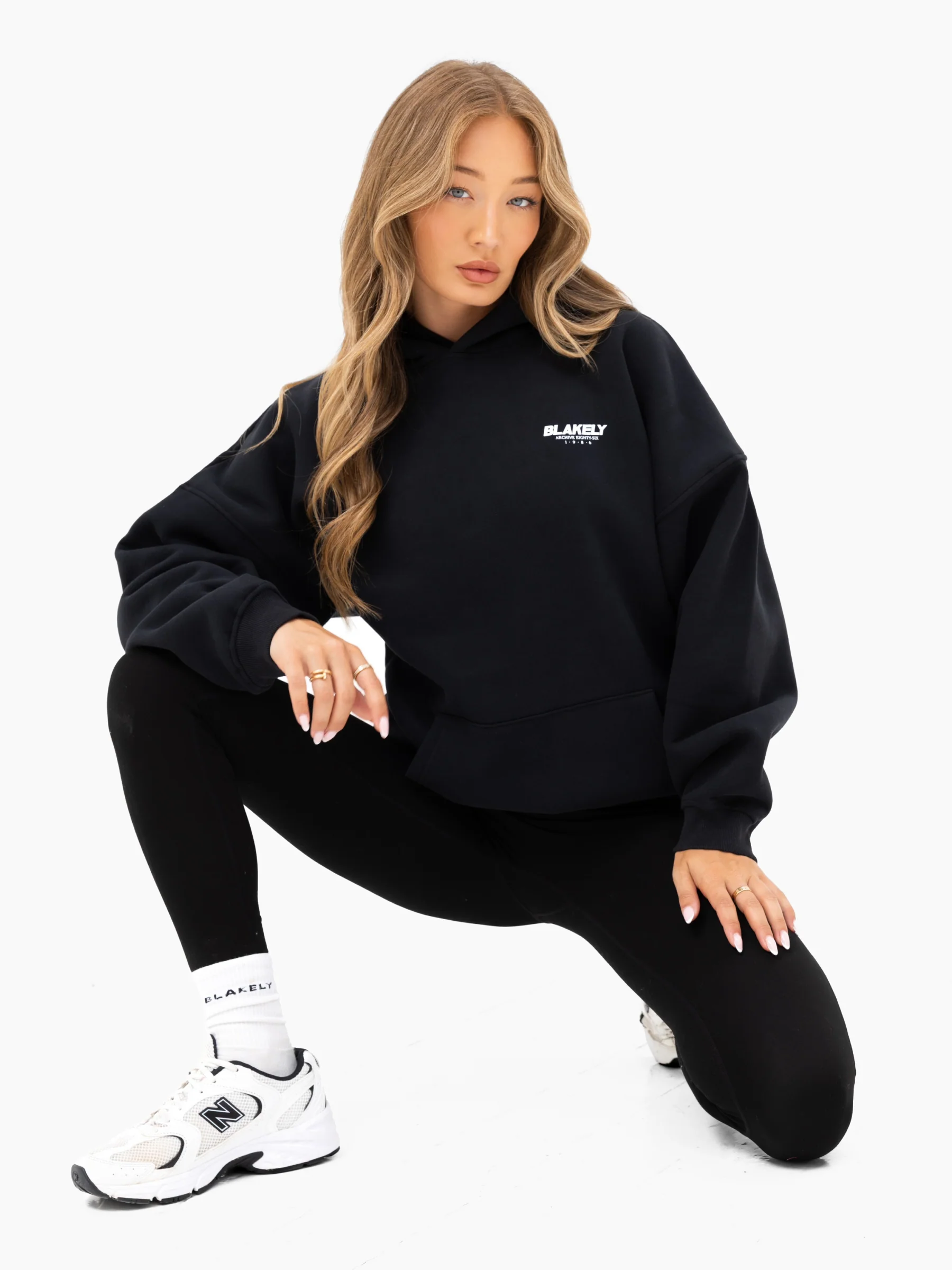 Jodi Oversized Hoodie - Black - Image 6
