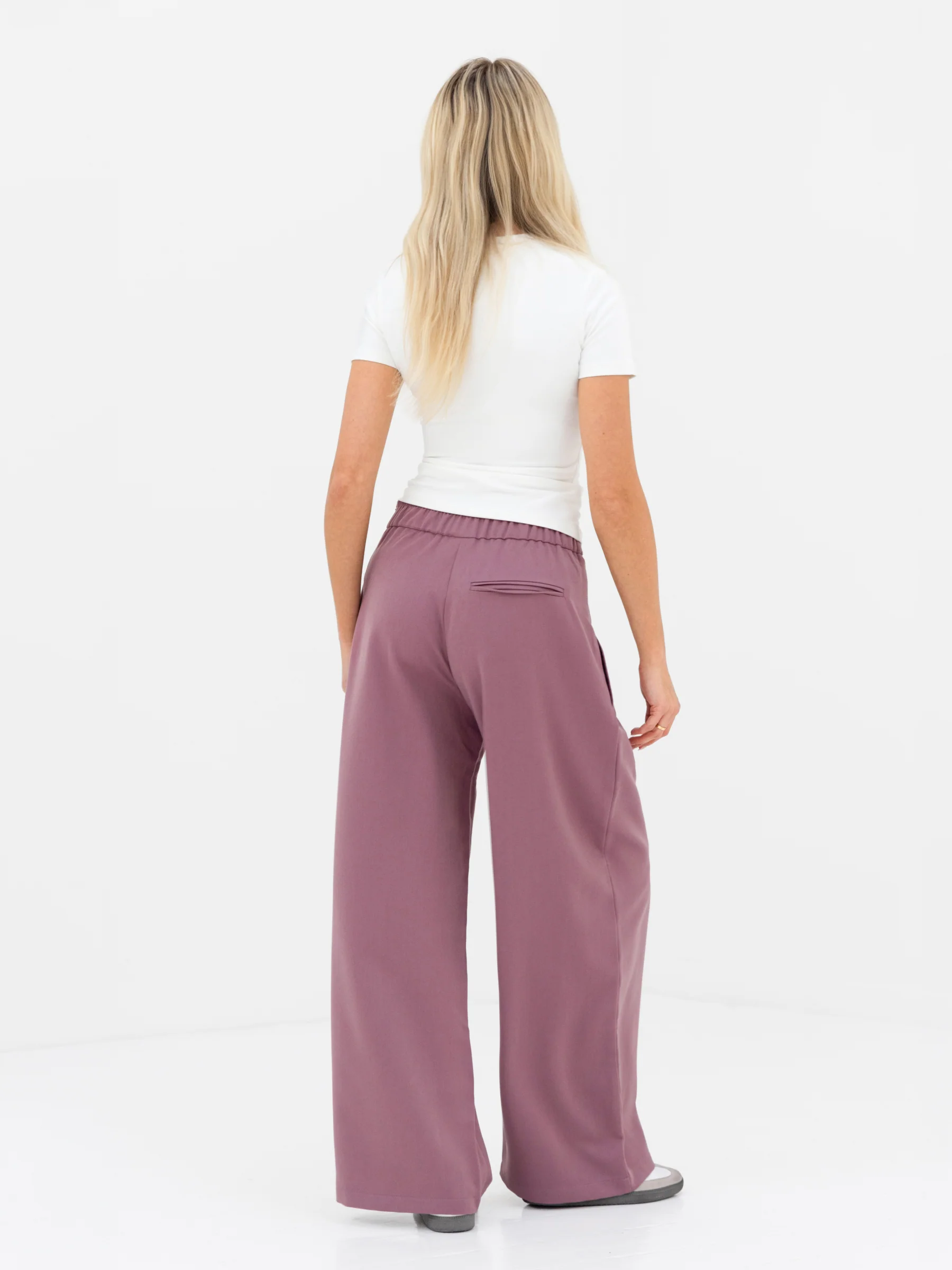 Kady Cross Over Trousers - Dusty Rose - Image 4