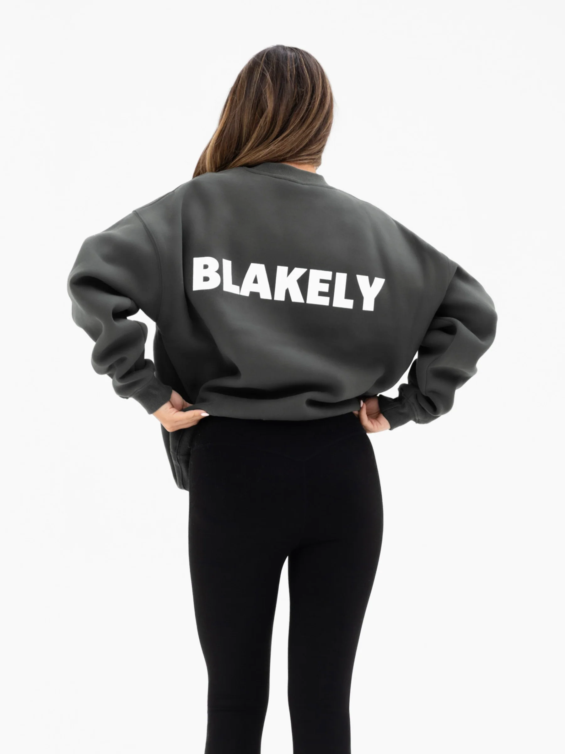 Kayla Oversized Jumper - Khaki Grey - Image 3