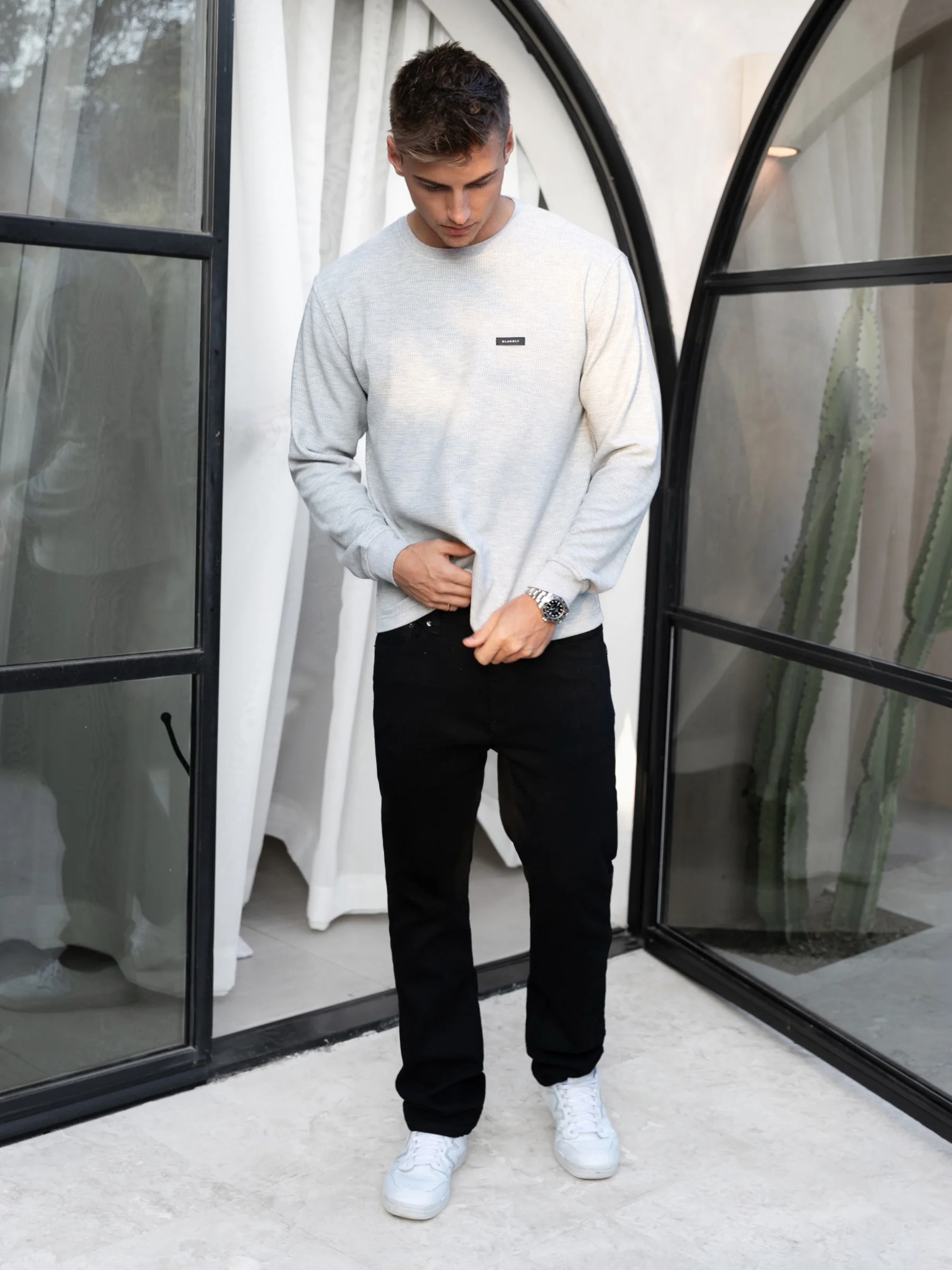 Keston Long Sleeve Top - Grey - Image 5
