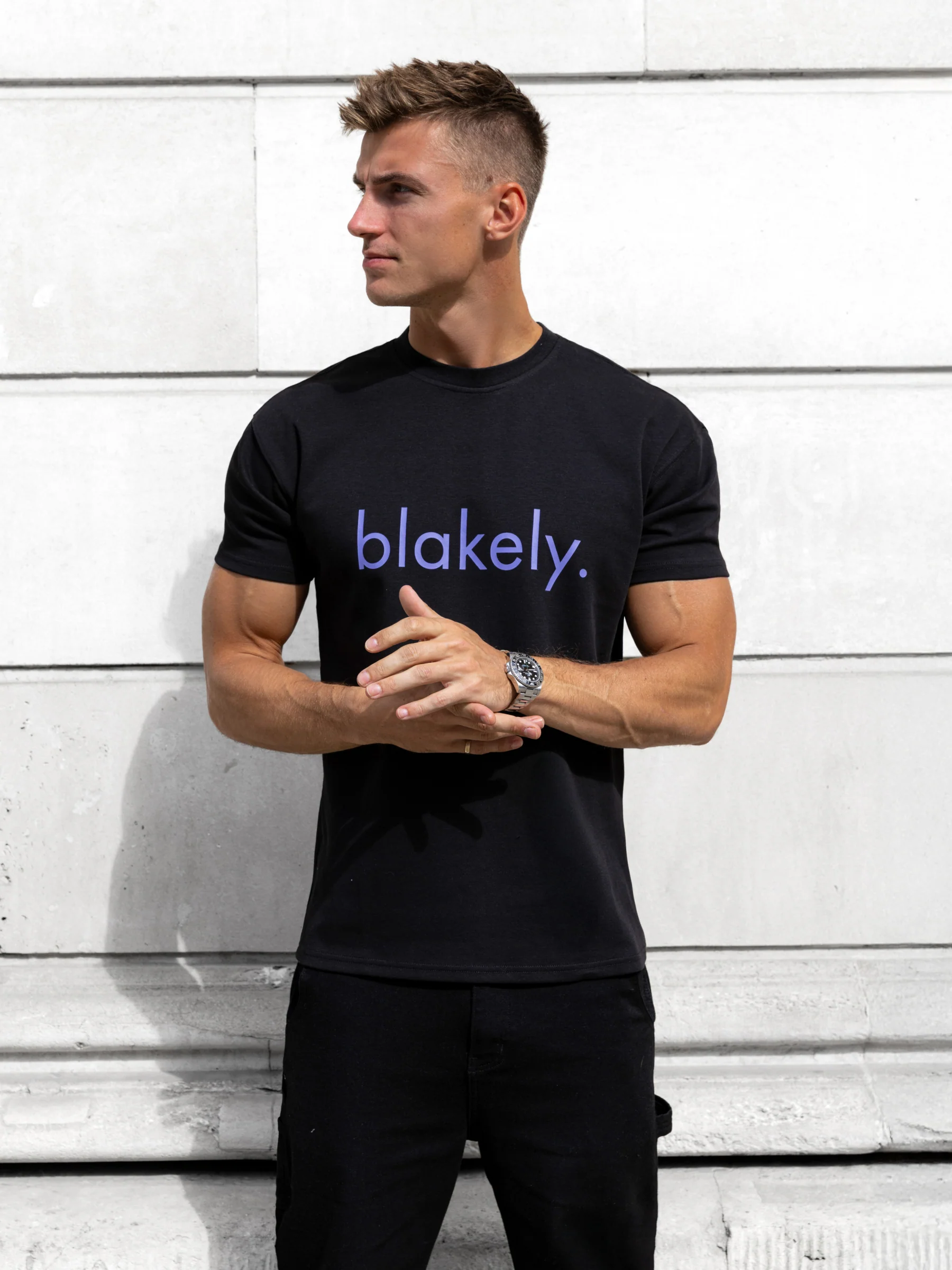 Leo Relaxed T-Shirt - Black & Ultra Lilac