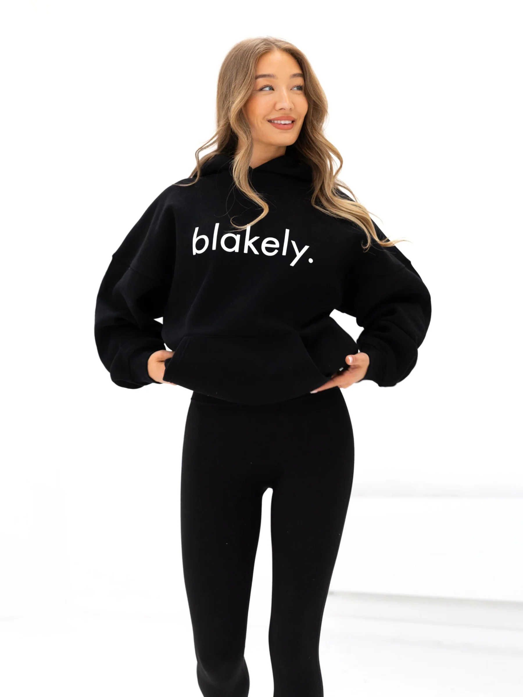 Logo Oversized Hoodie - Black - Image 3