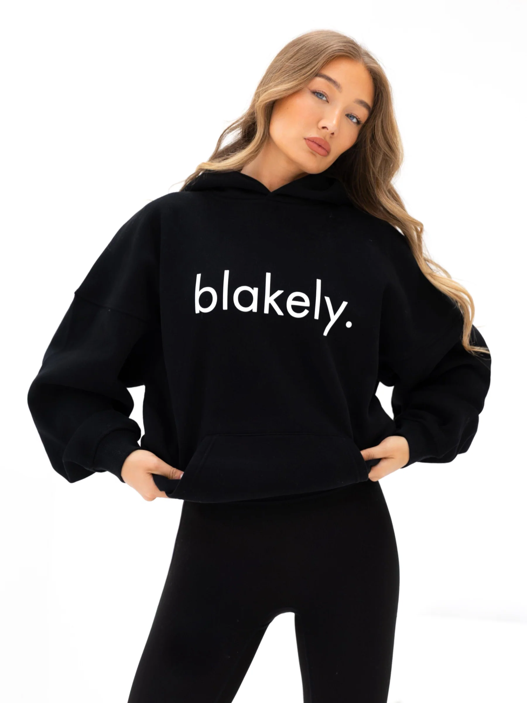 Logo Oversized Hoodie - Black - Image 4