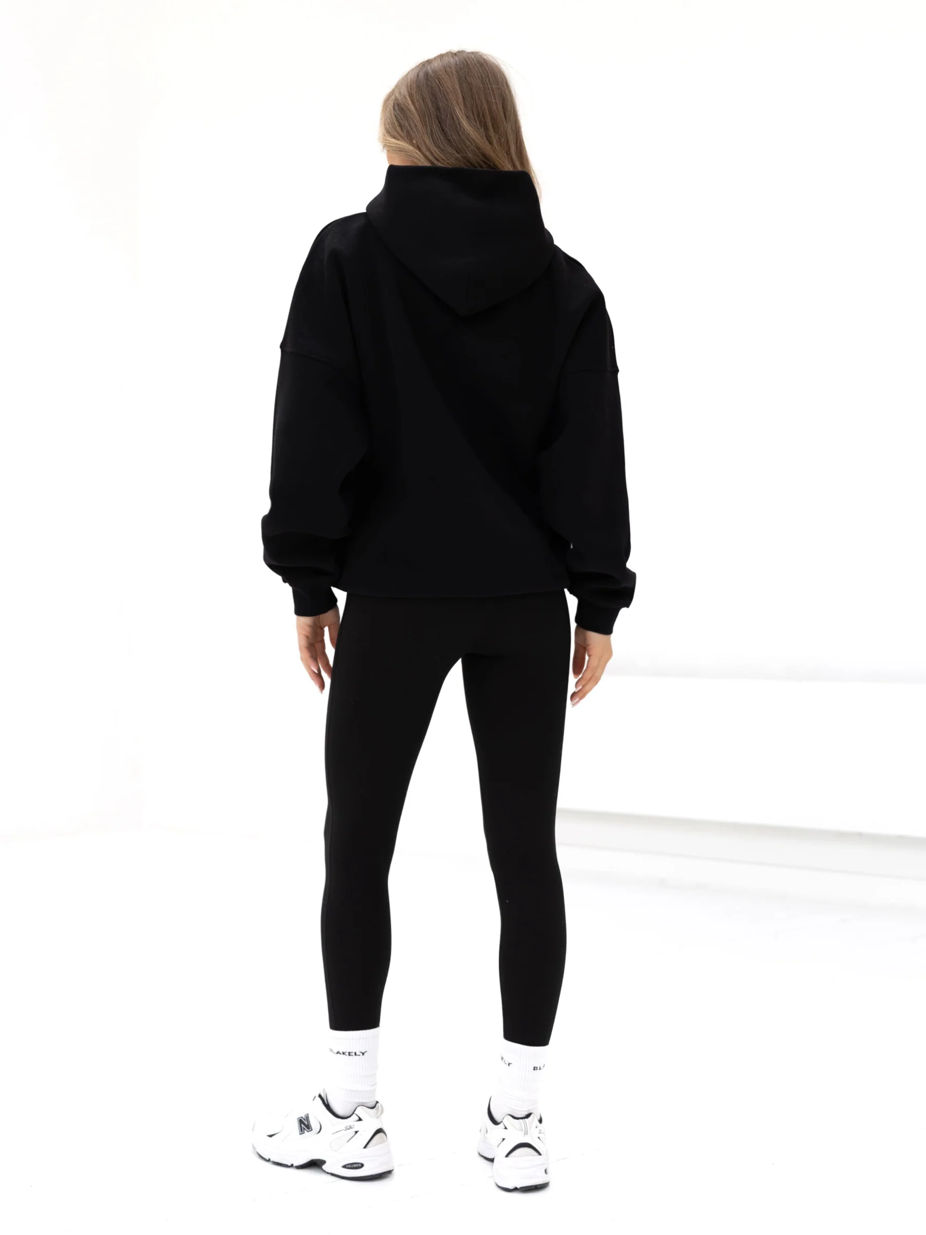 Logo Oversized Hoodie - Black - Image 6