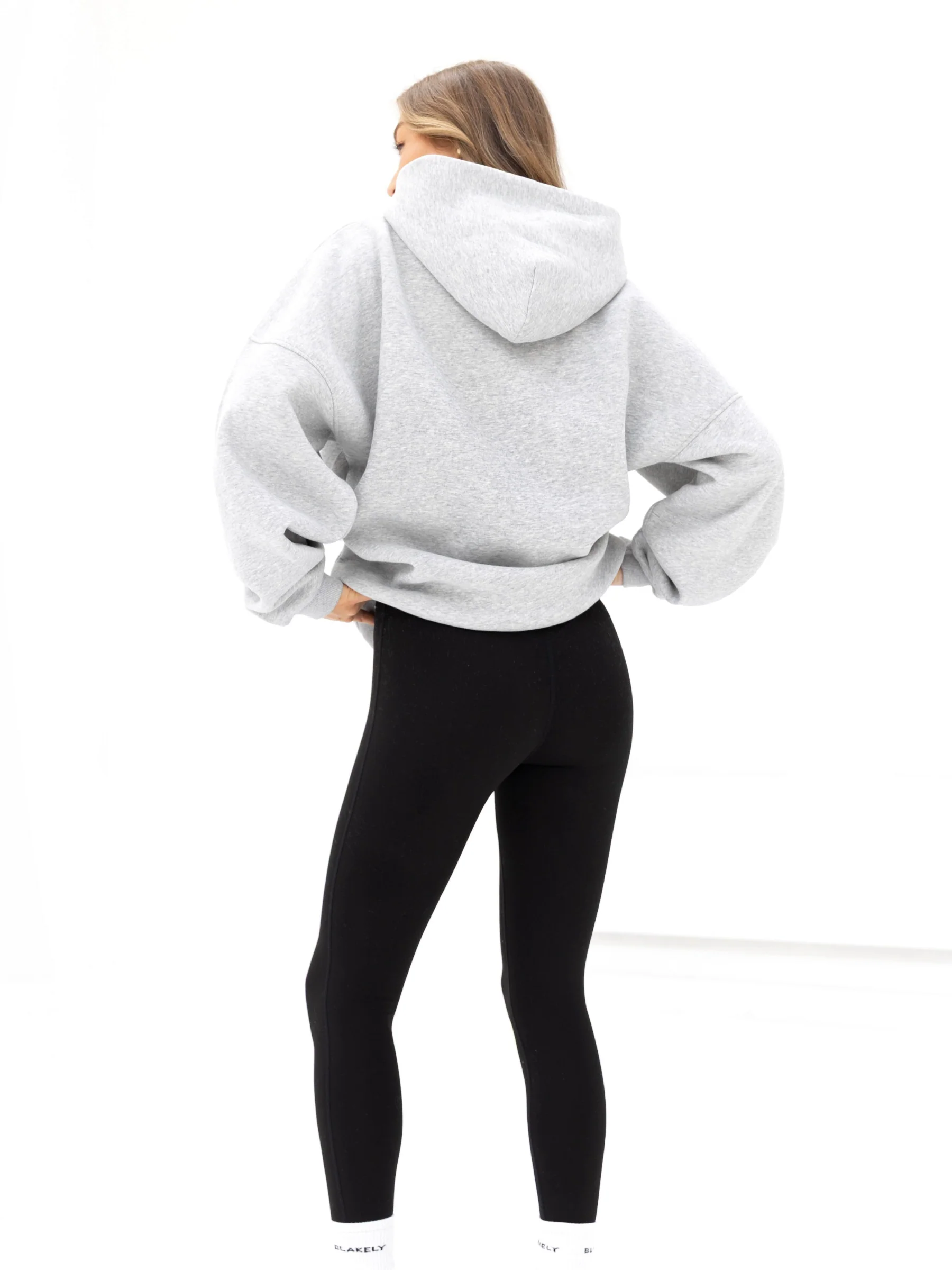 Logo Oversized Hoodie - Marl Grey - Image 4