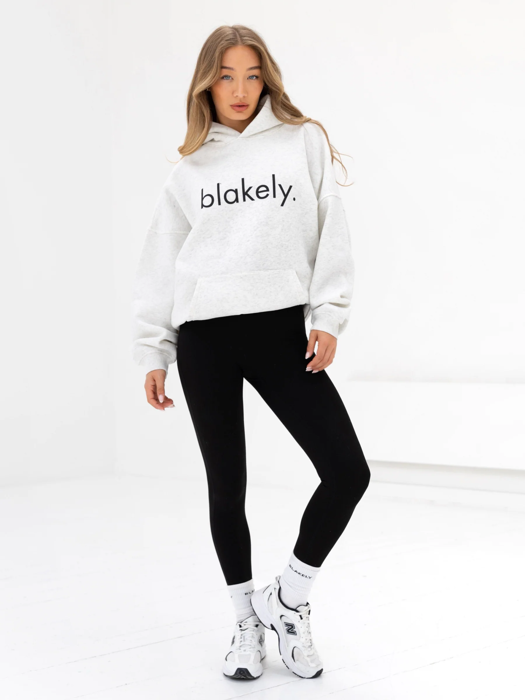 Logo Oversized Hoodie - Marl White - Image 4