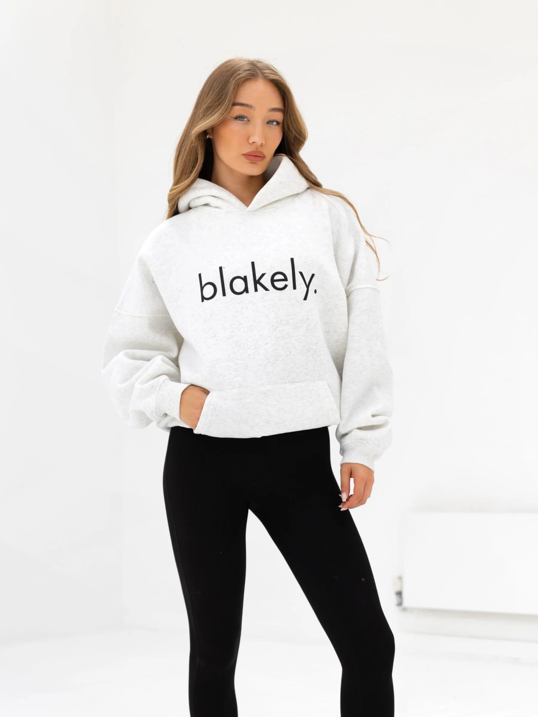 Logo Oversized Hoodie - Marl White - Image 6