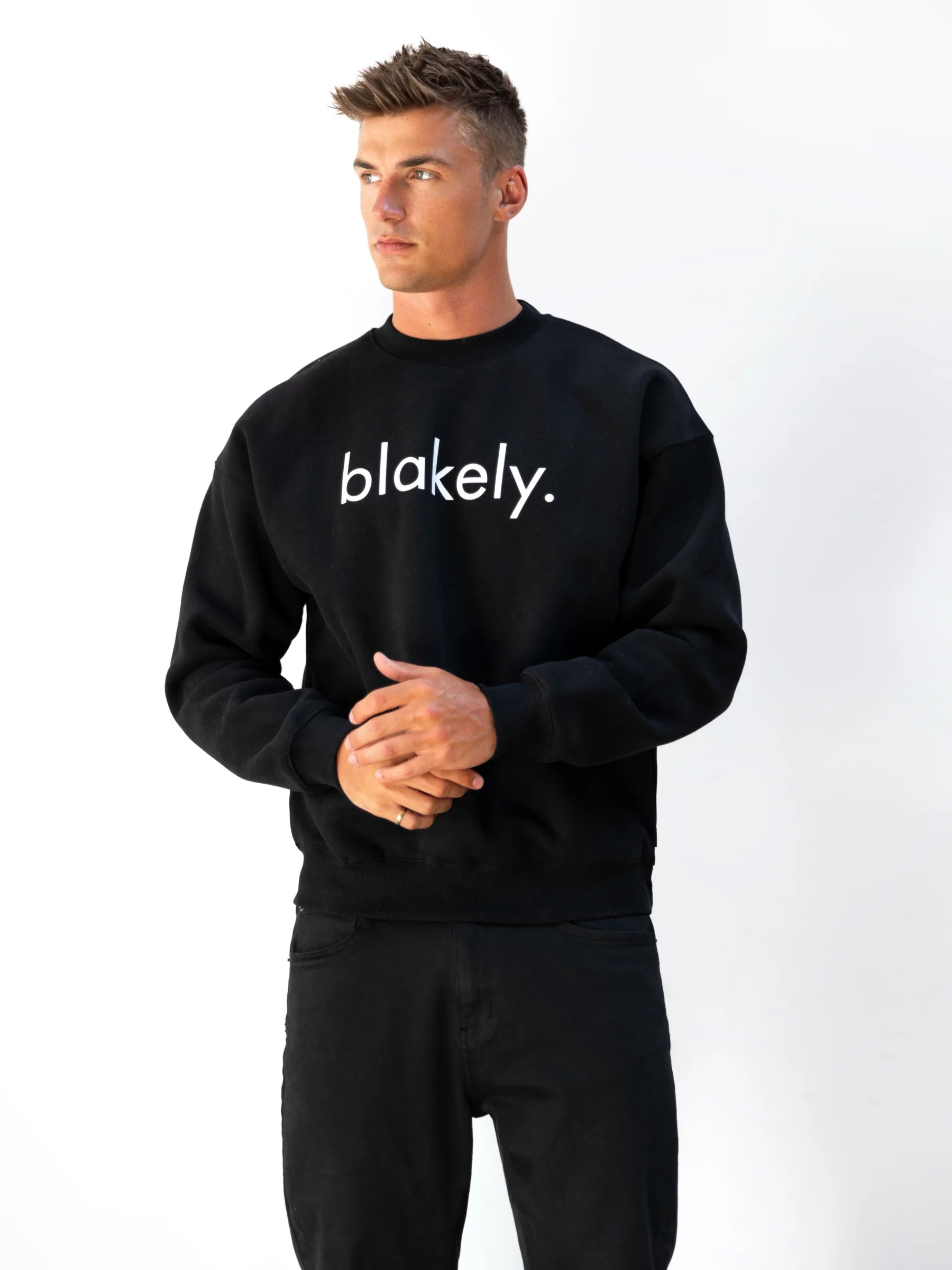 Logo Relaxed Jumper - Black - Image 5