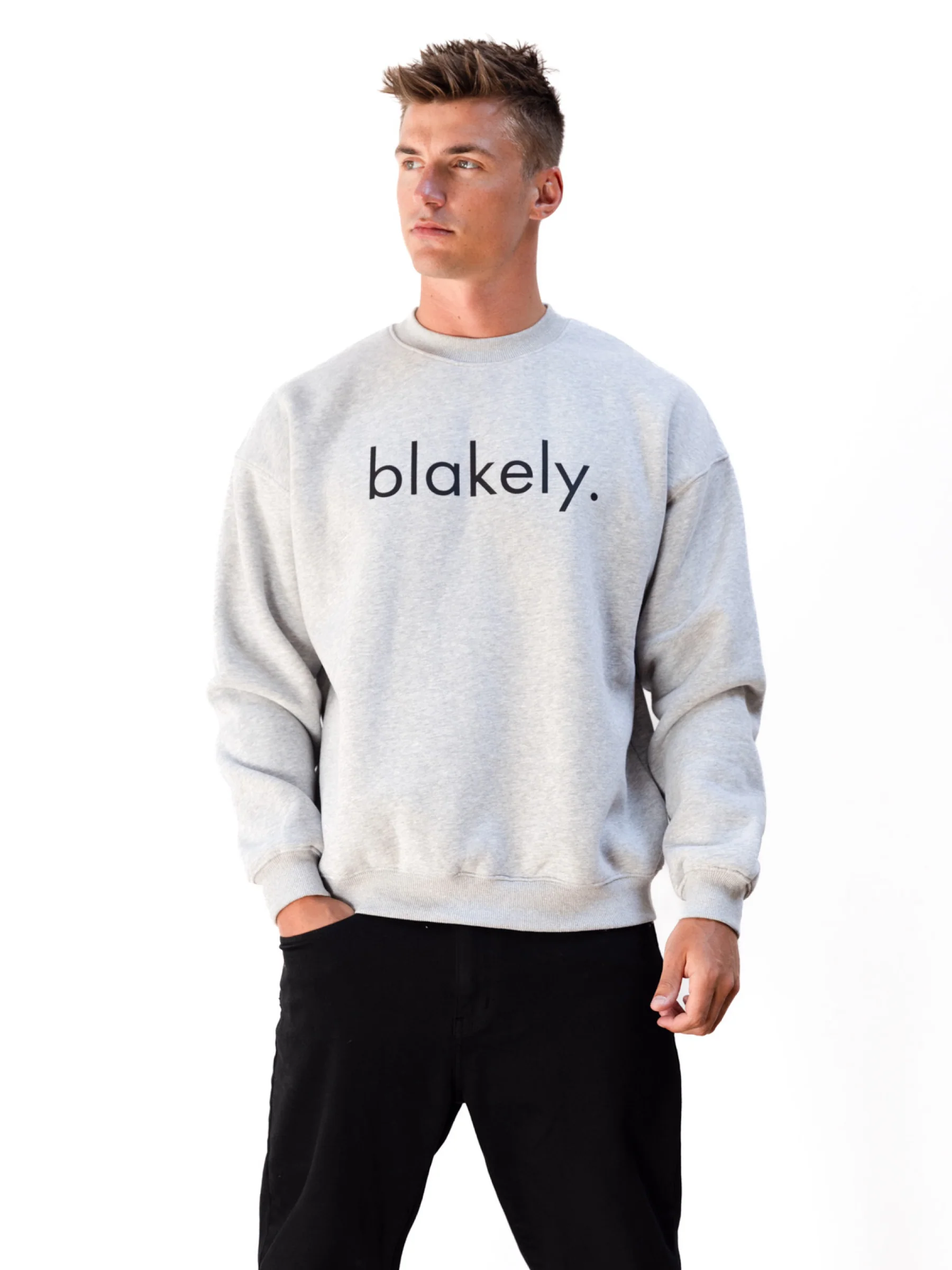 Logo Relaxed Jumper - Marl Grey - Image 5