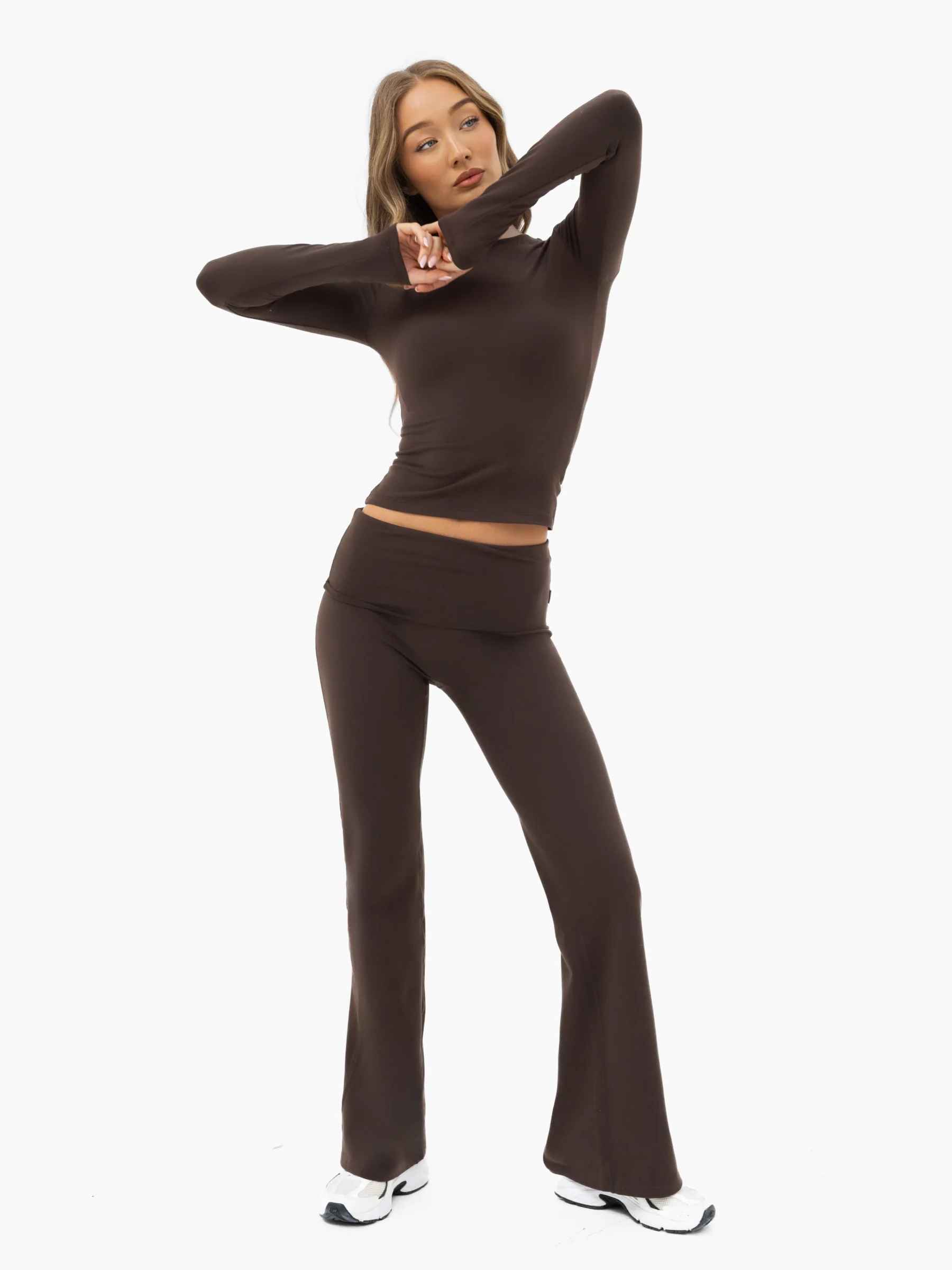 Lucia Long Sleeve Top - Chocolate Brown - Image 4
