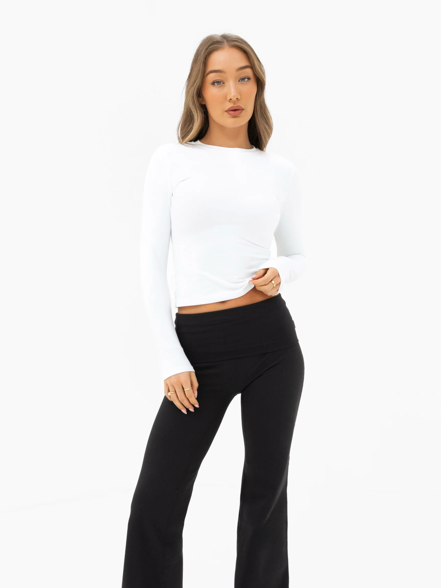 Lucia Long Sleeve Top - White - Image 4