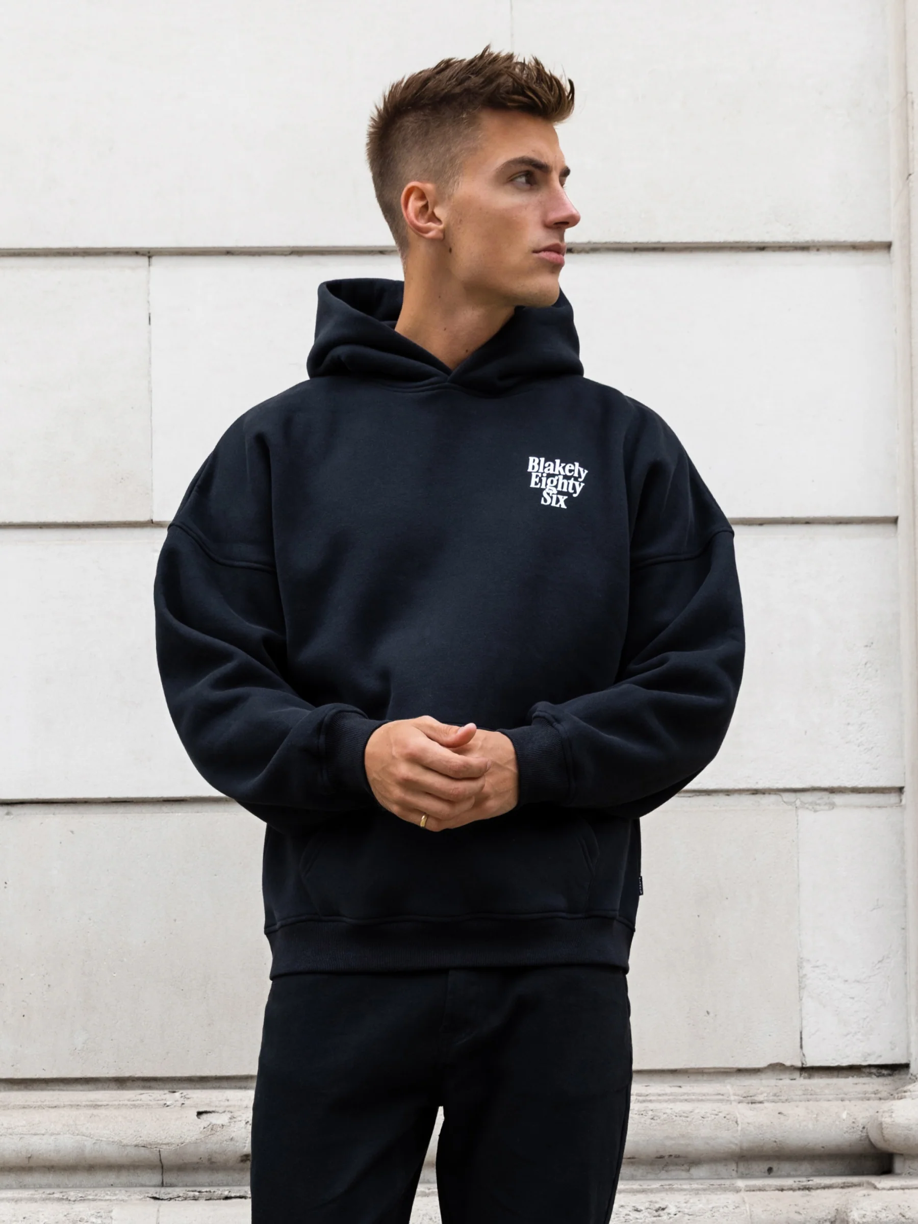 Luke Relaxed Hoodie - Black