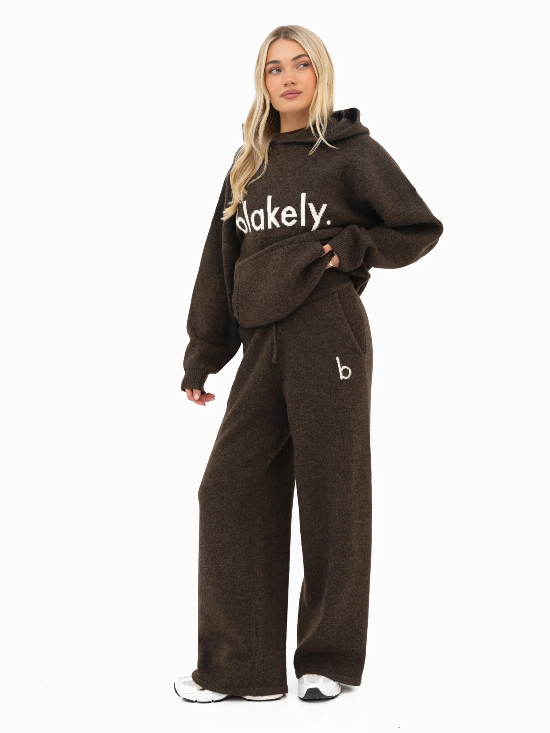 Mabel Oversized Knitted Hoodie - Chocolate Brown - Image 4