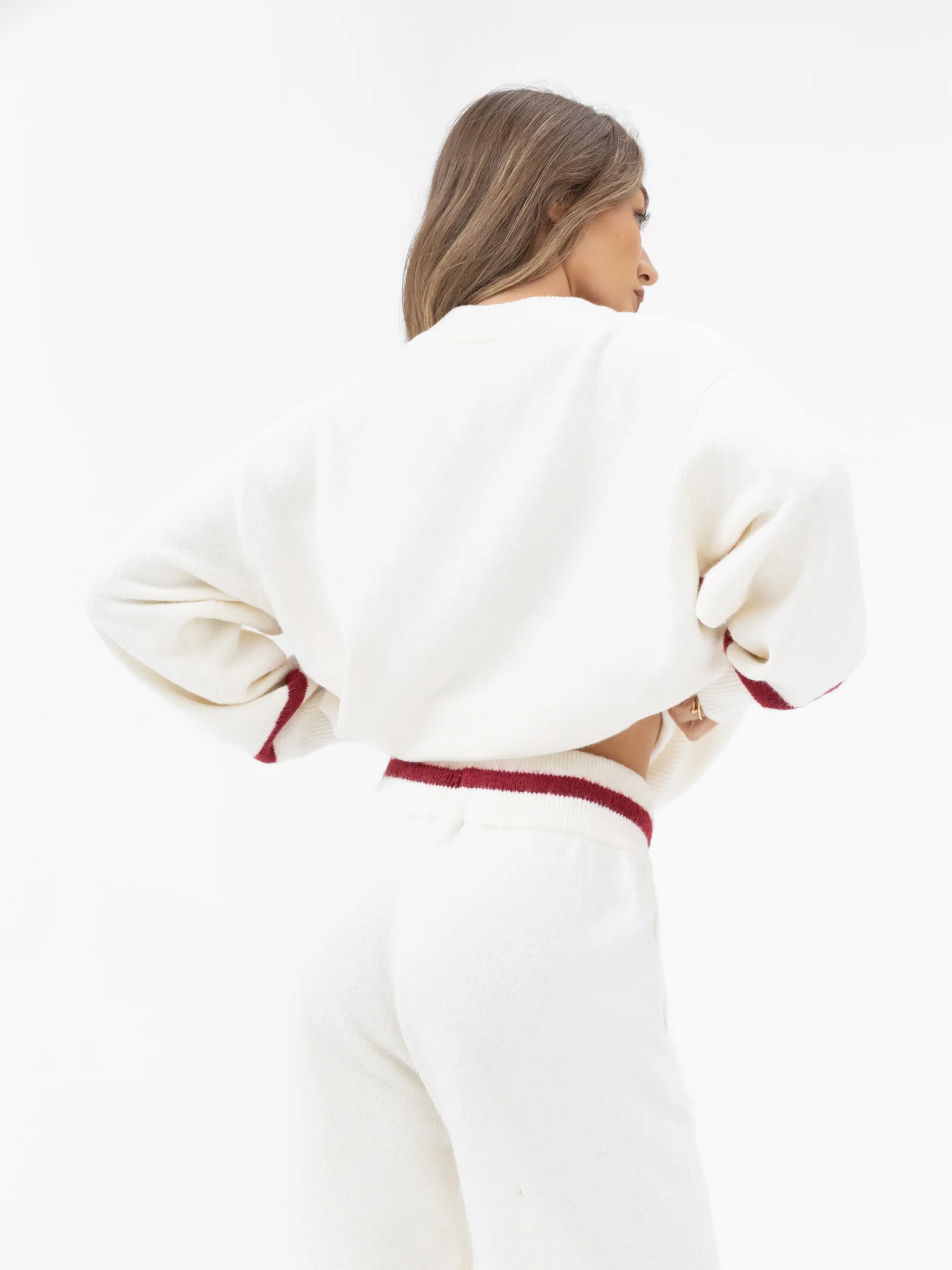 Margot Script Oversized Knitted Jumper - Cream - Image 2