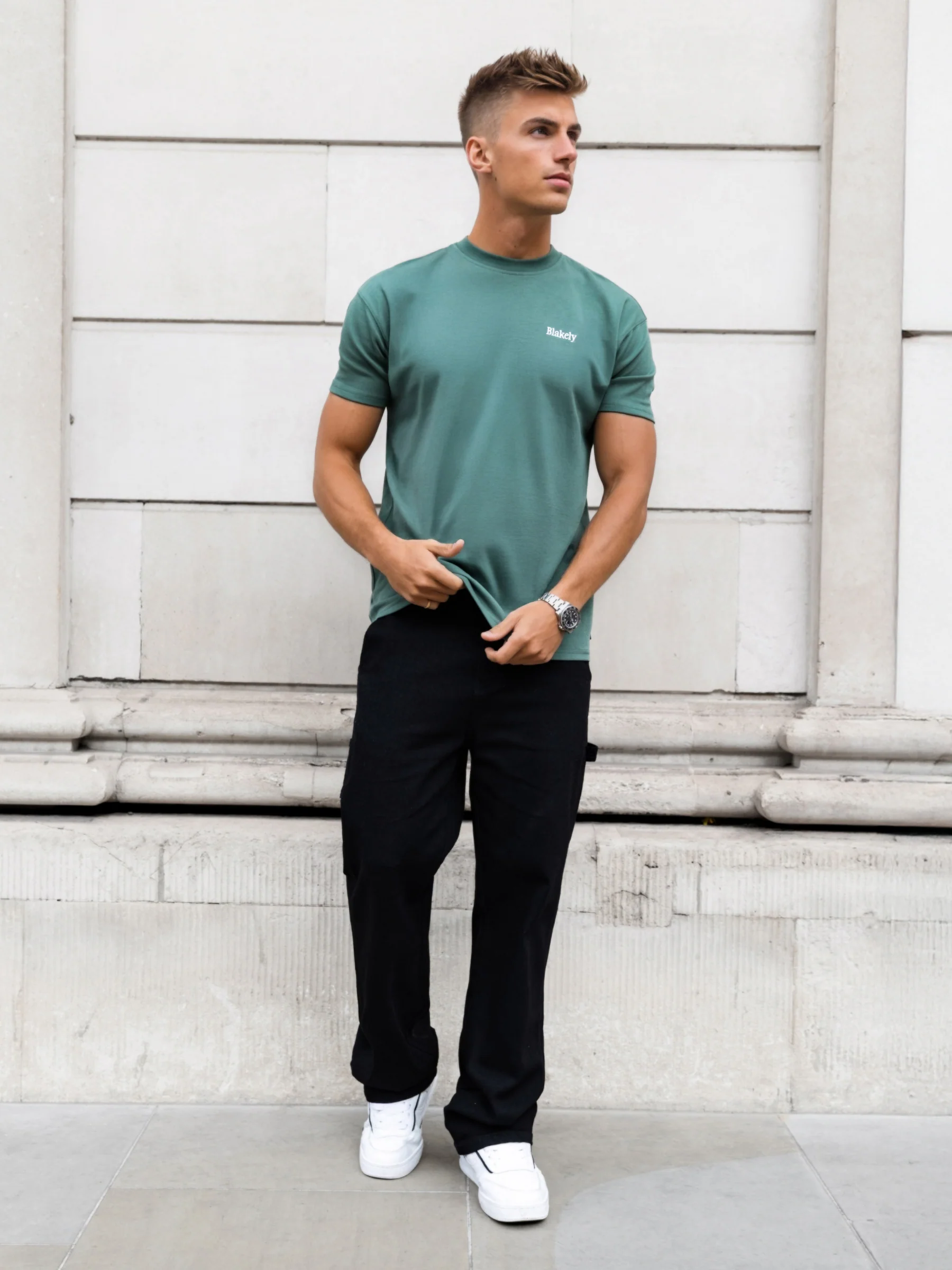 Marlo Relaxed T-Shirt - Vintage Green - Image 4