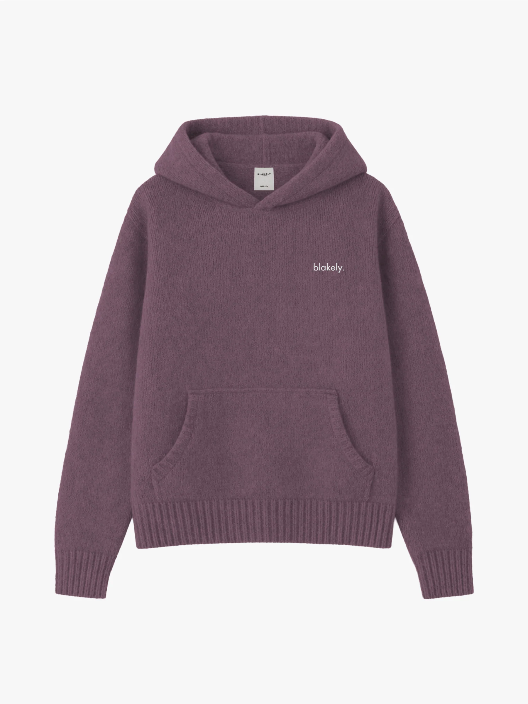 Mason Relaxed Knitted Hoodie - Plum - Image 5