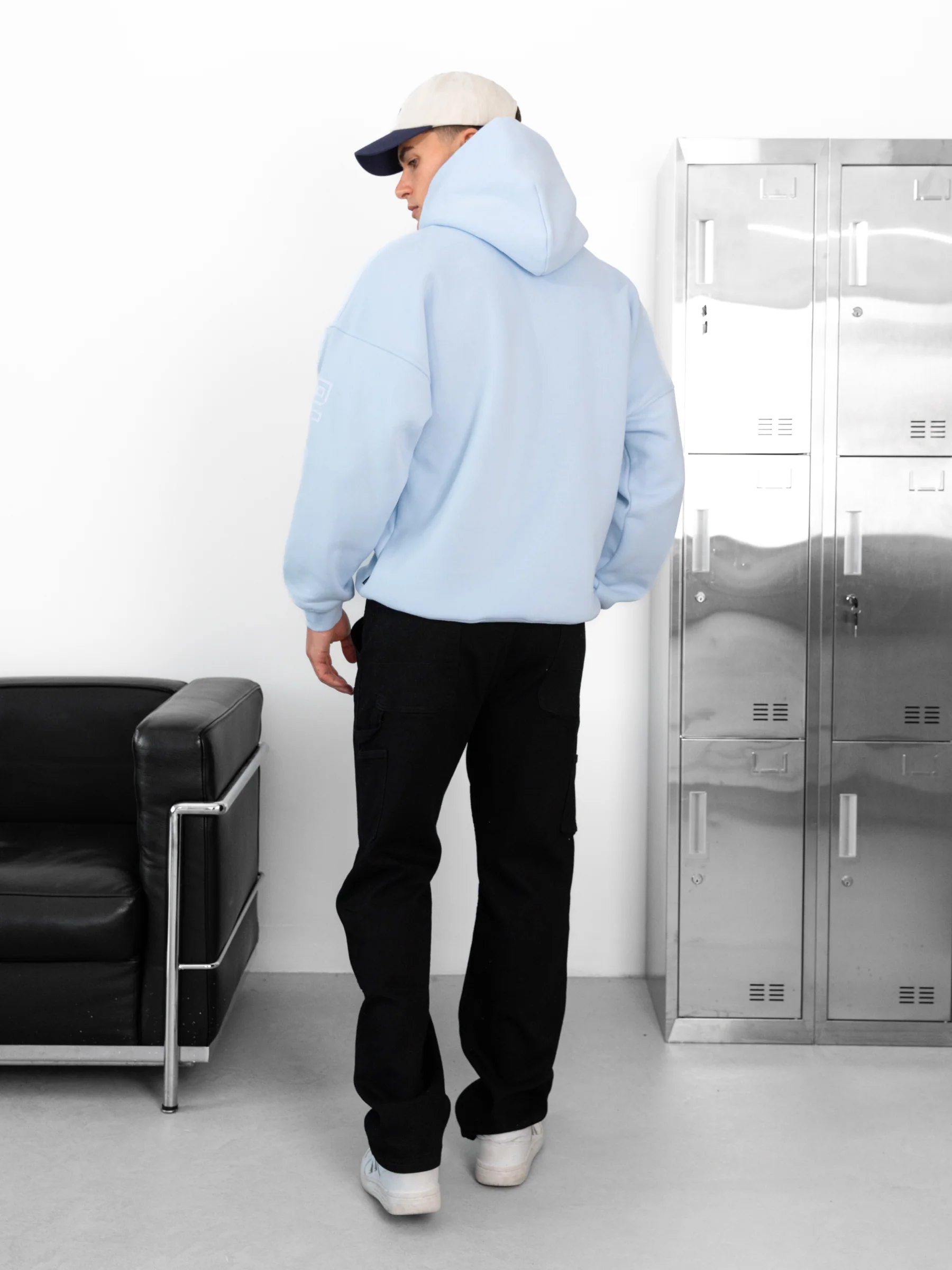 Miles Relaxed Hoodie - Powder Blue - Image 2