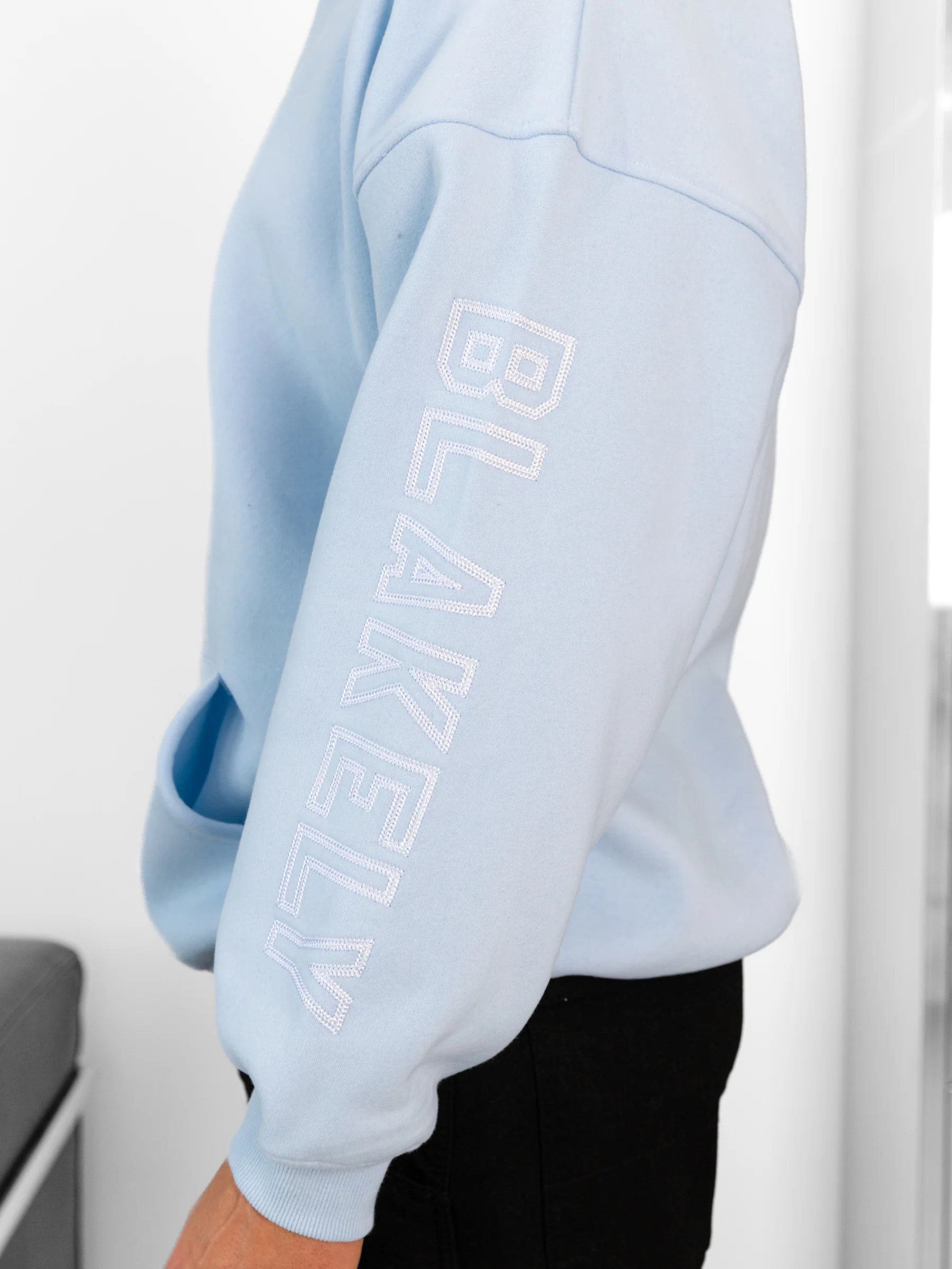 Miles Relaxed Hoodie - Powder Blue - Image 4