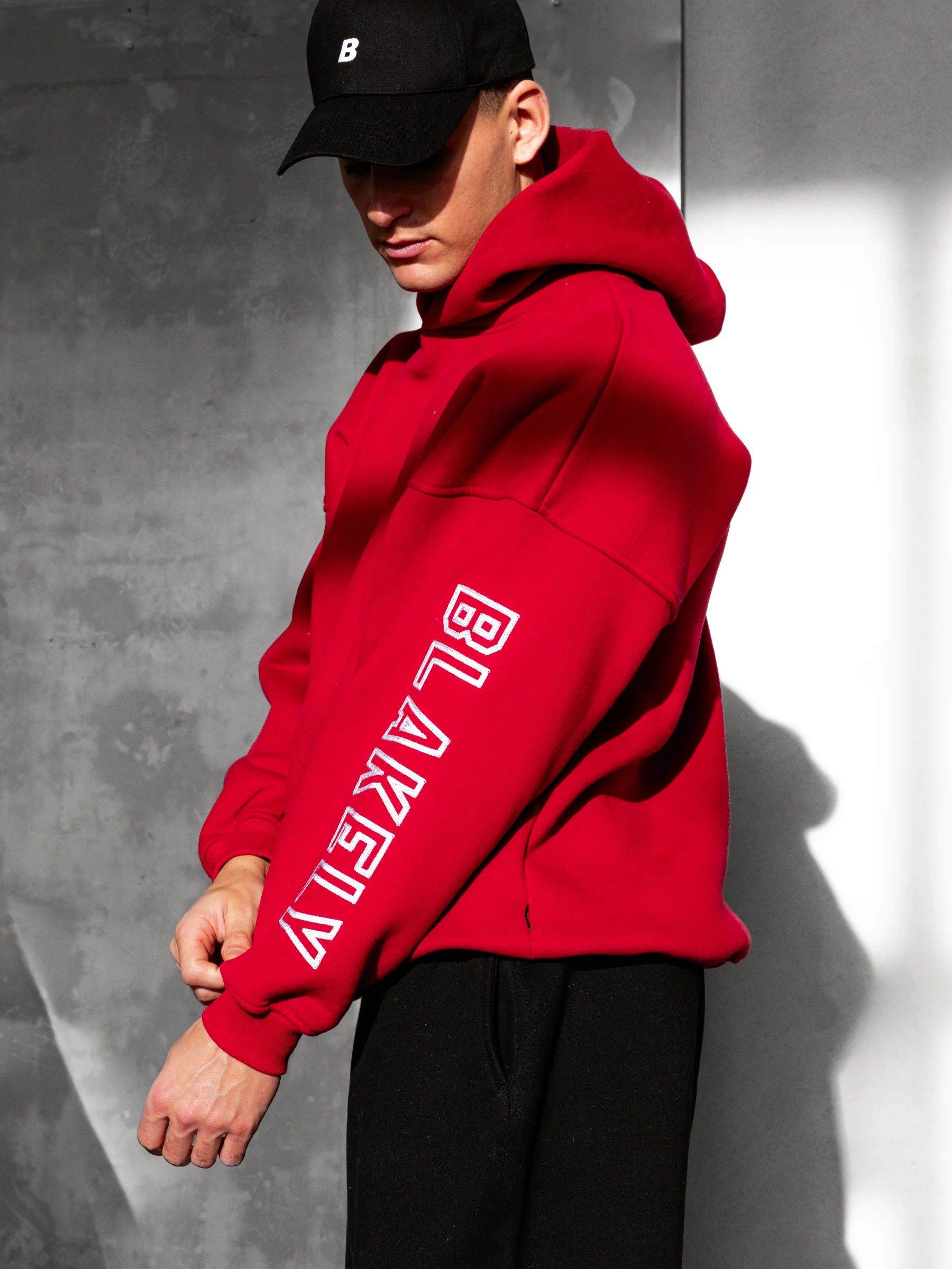 Miles Relaxed Hoodie - Red - Image 3