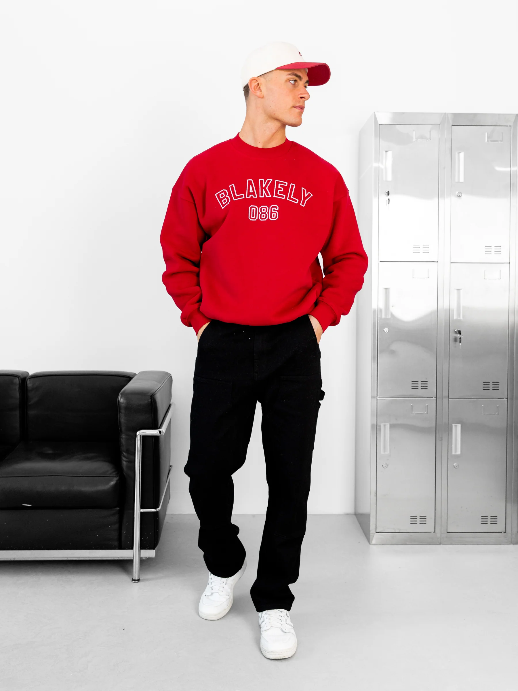 Miles Relaxed Jumper - Red - Image 3