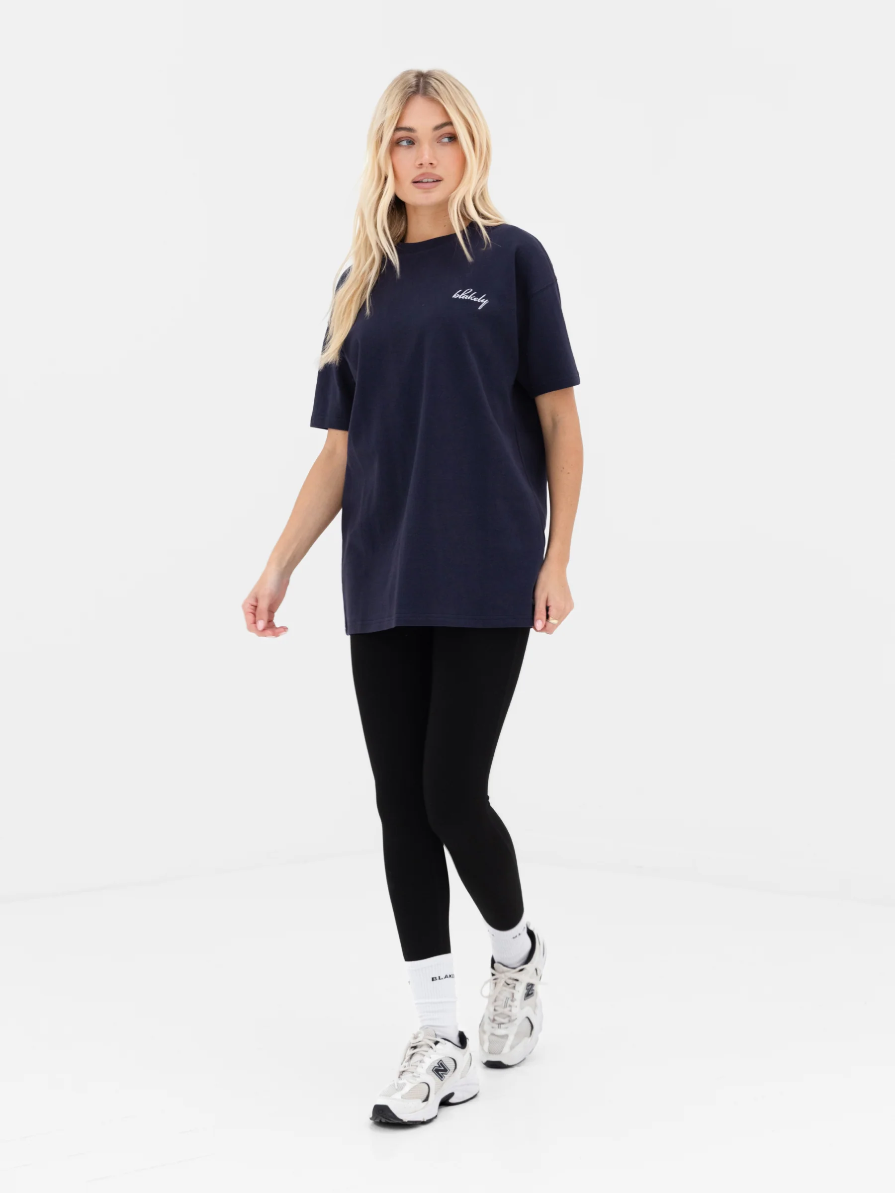 Mindy Oversized T-Shirt - Soft Navy - Image 3
