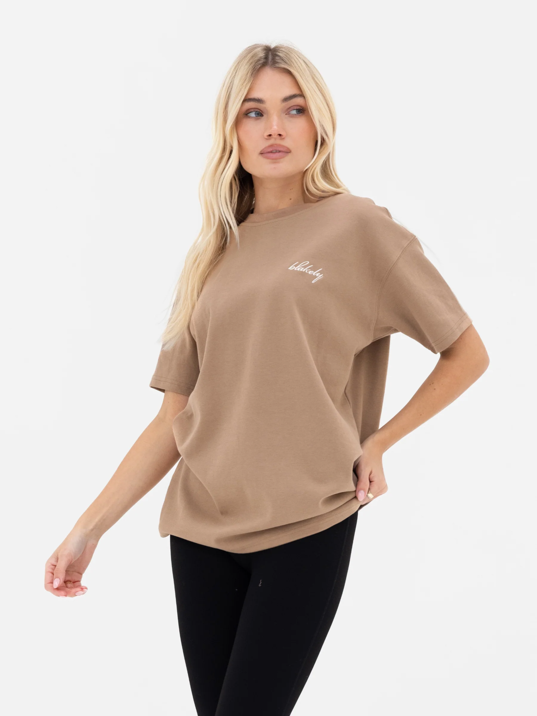Mindy Oversized T-Shirt - Tan - Image 6