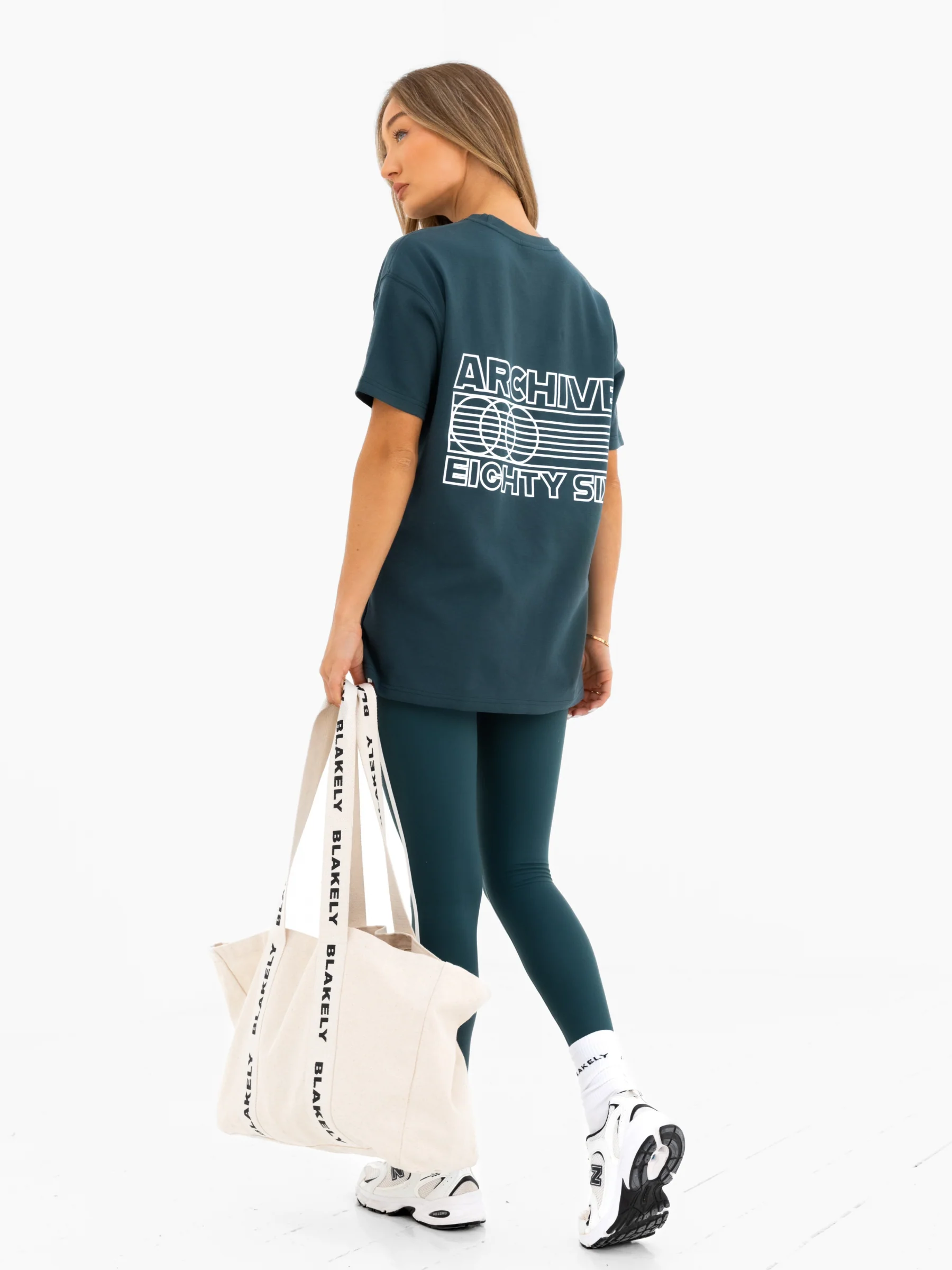 Naomi Oversized T-Shirt - Teal Green - Image 3