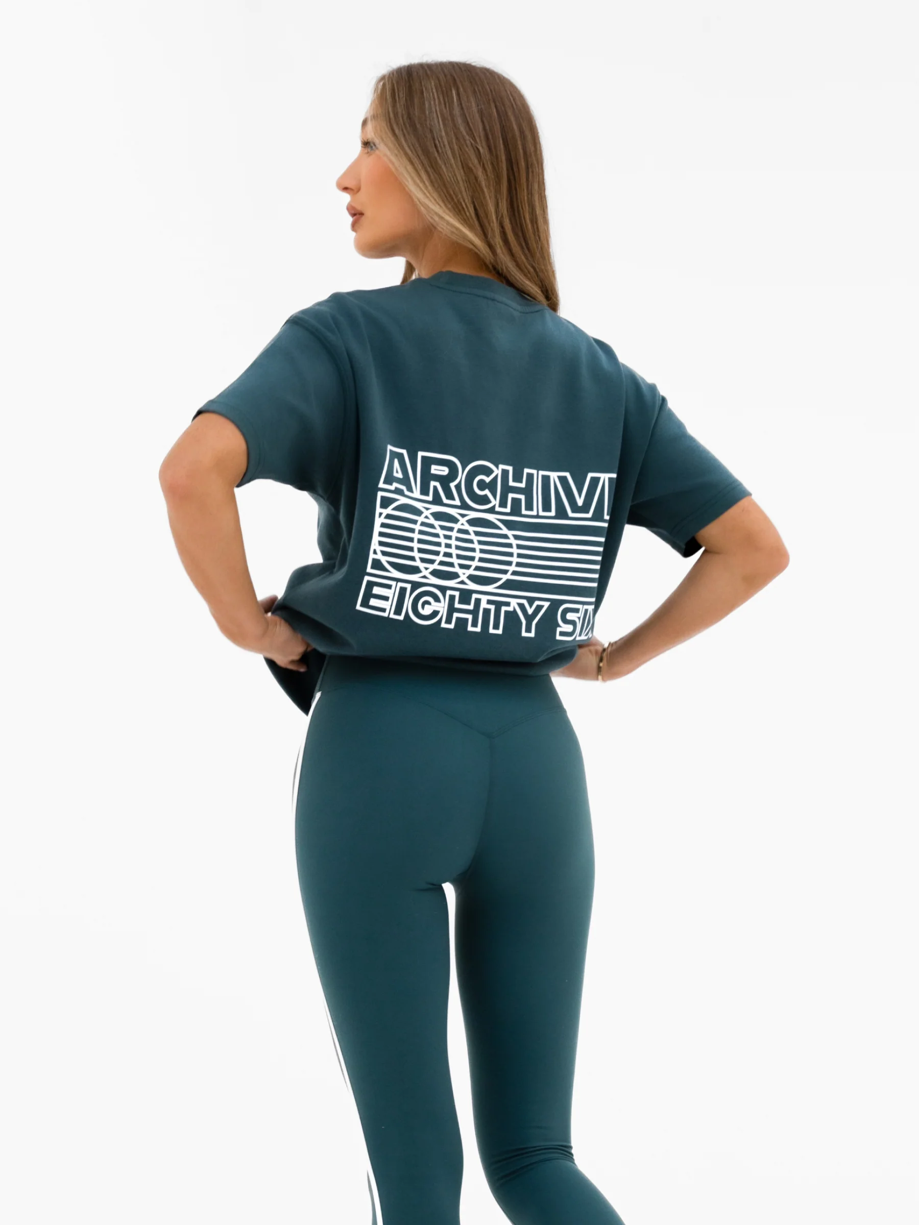 Naomi Oversized T-Shirt - Teal Green - Image 5