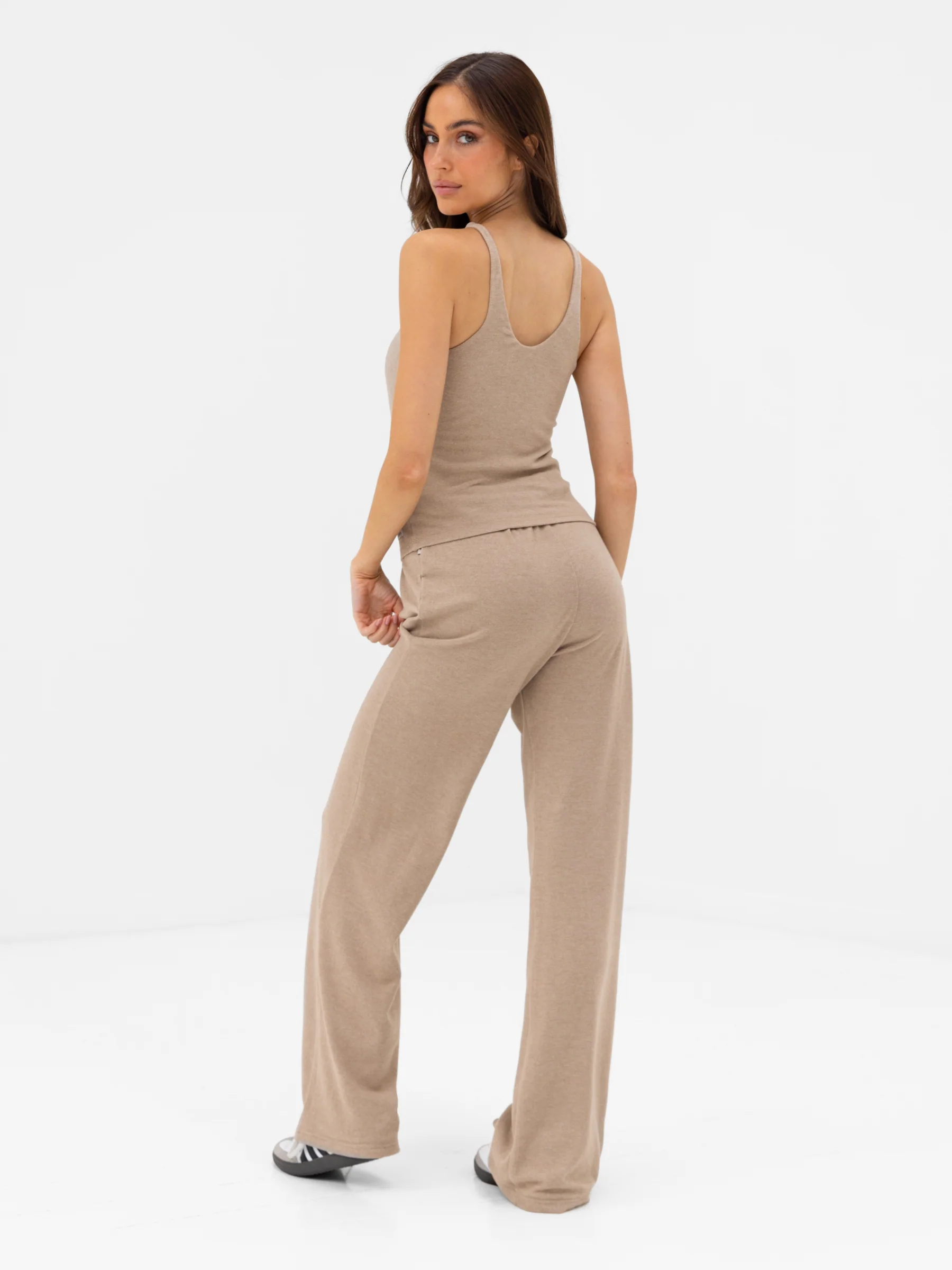 Nellie Vest Top - Marl Beige - Image 5