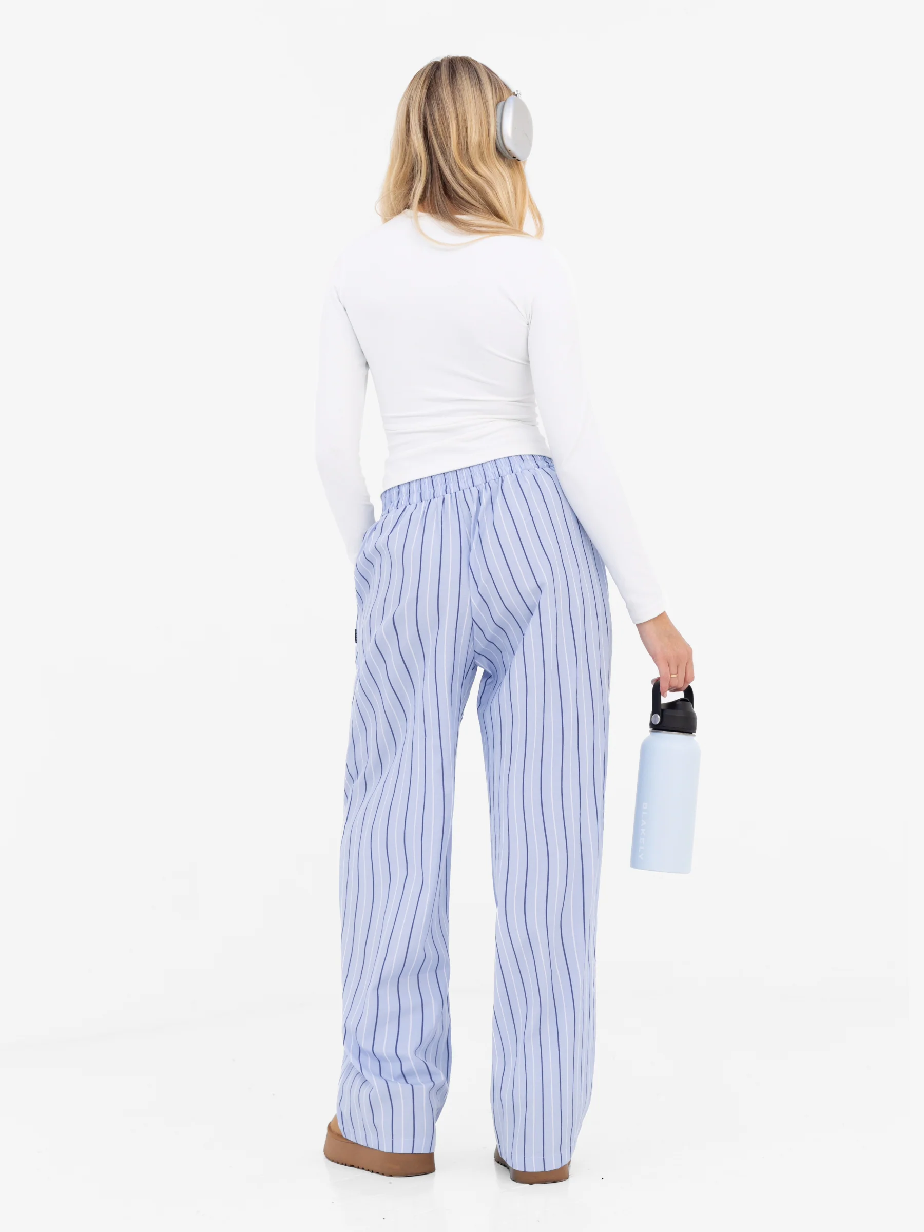 Noa Stripe Trousers - Blue Stripe - Image 4