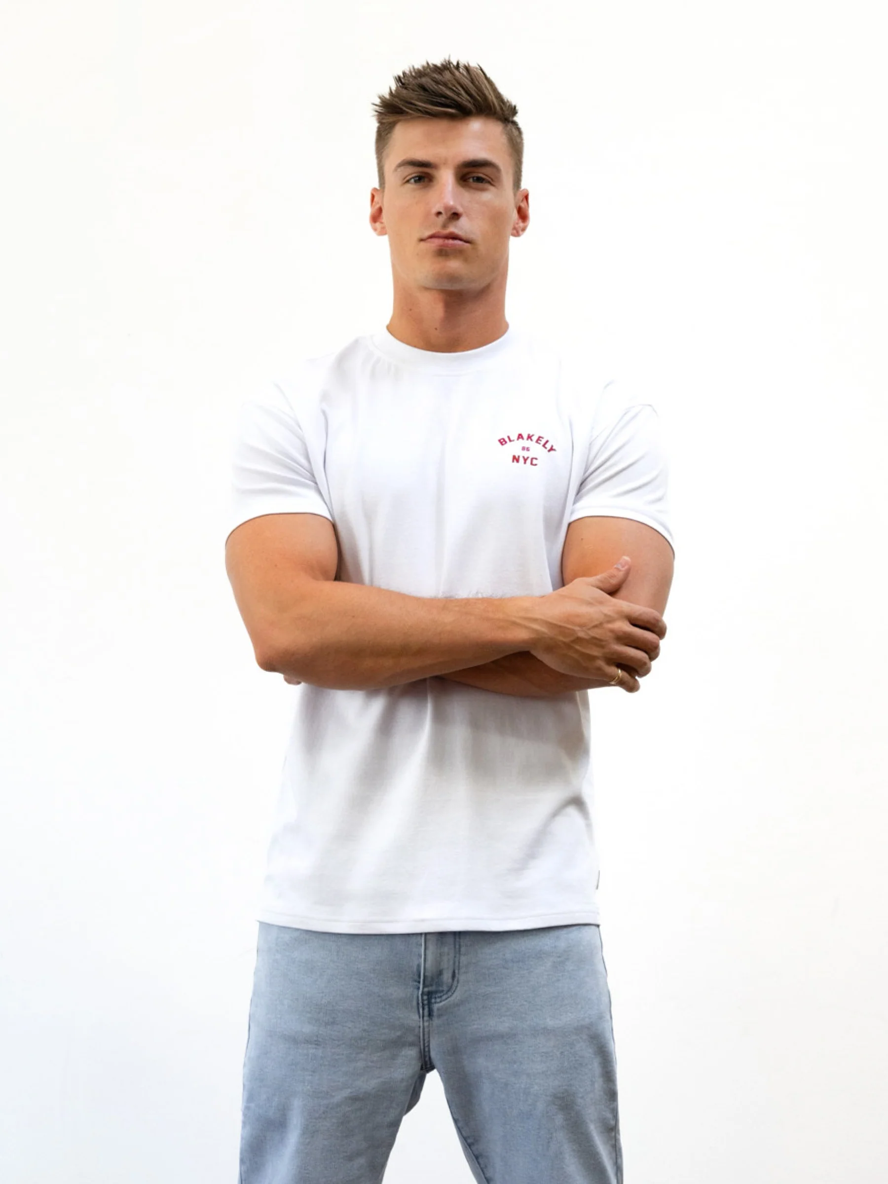 NYC Relaxed T-Shirt - White & Red - Image 2