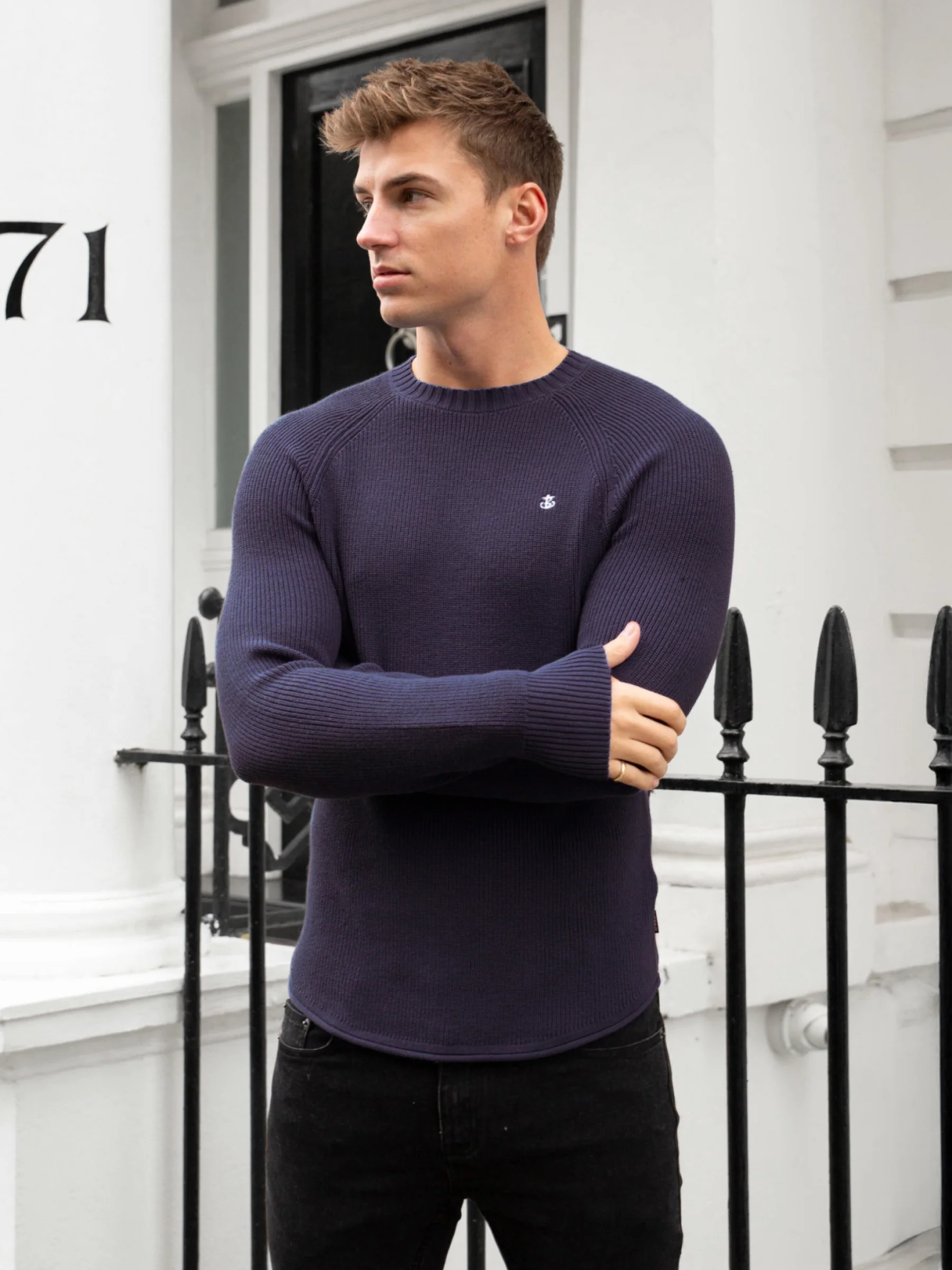 Olton Knit Jumper - Purple - Image 3