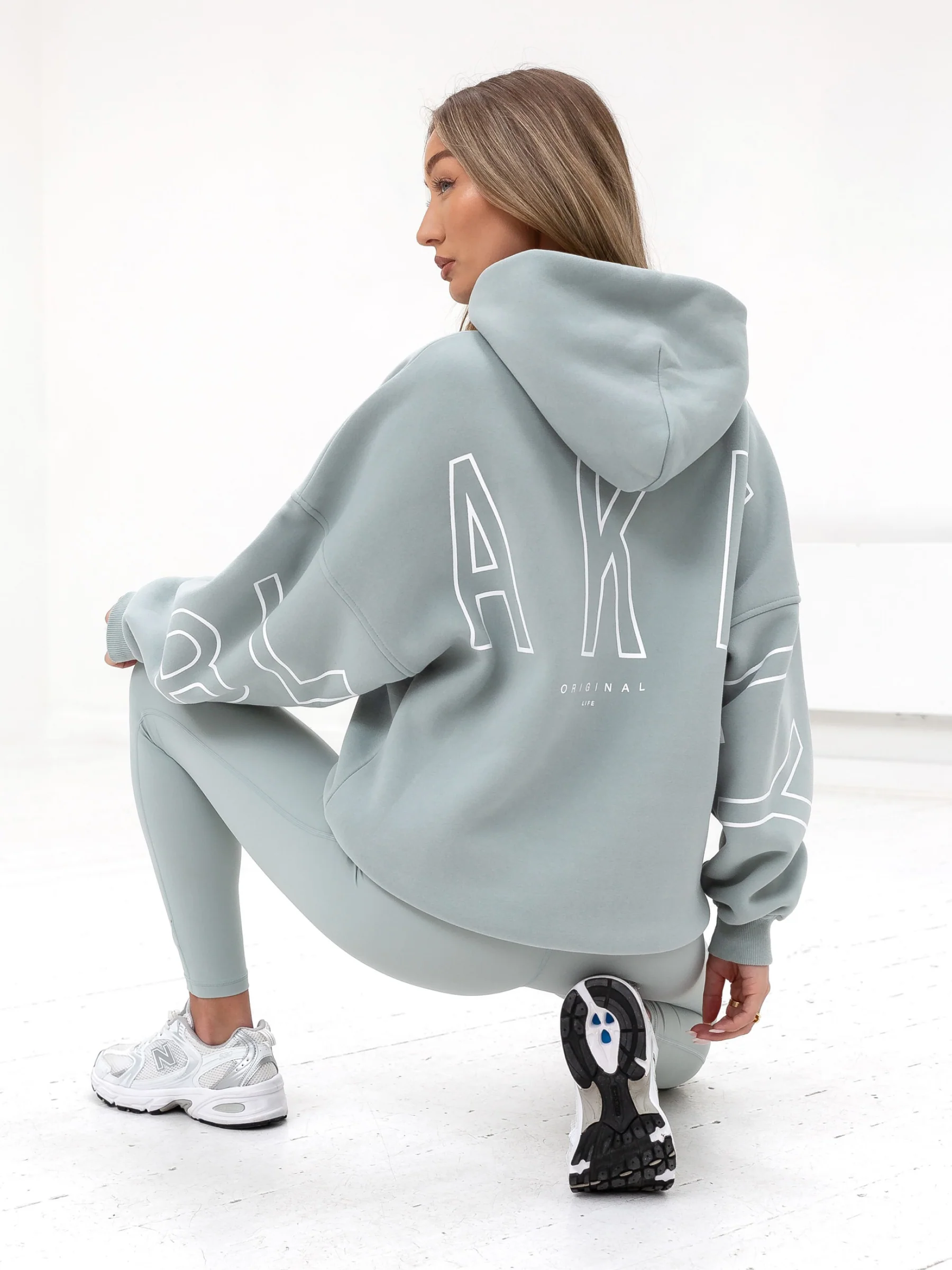 Outline Isabel Oversized Hoodie - Mineral Blue - Image 3
