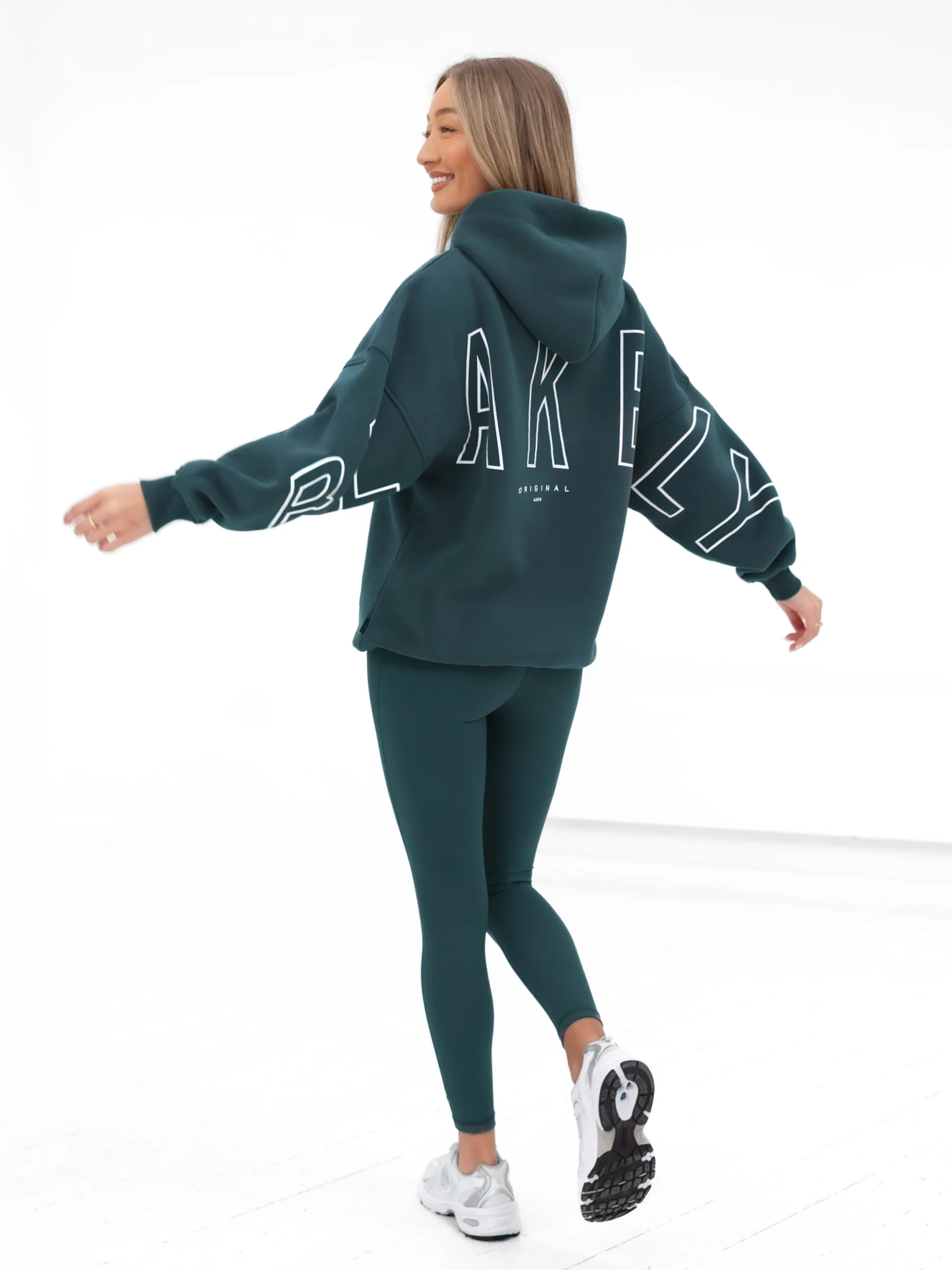 Outline Isabel Oversized Hoodie - Teal Green - Image 3