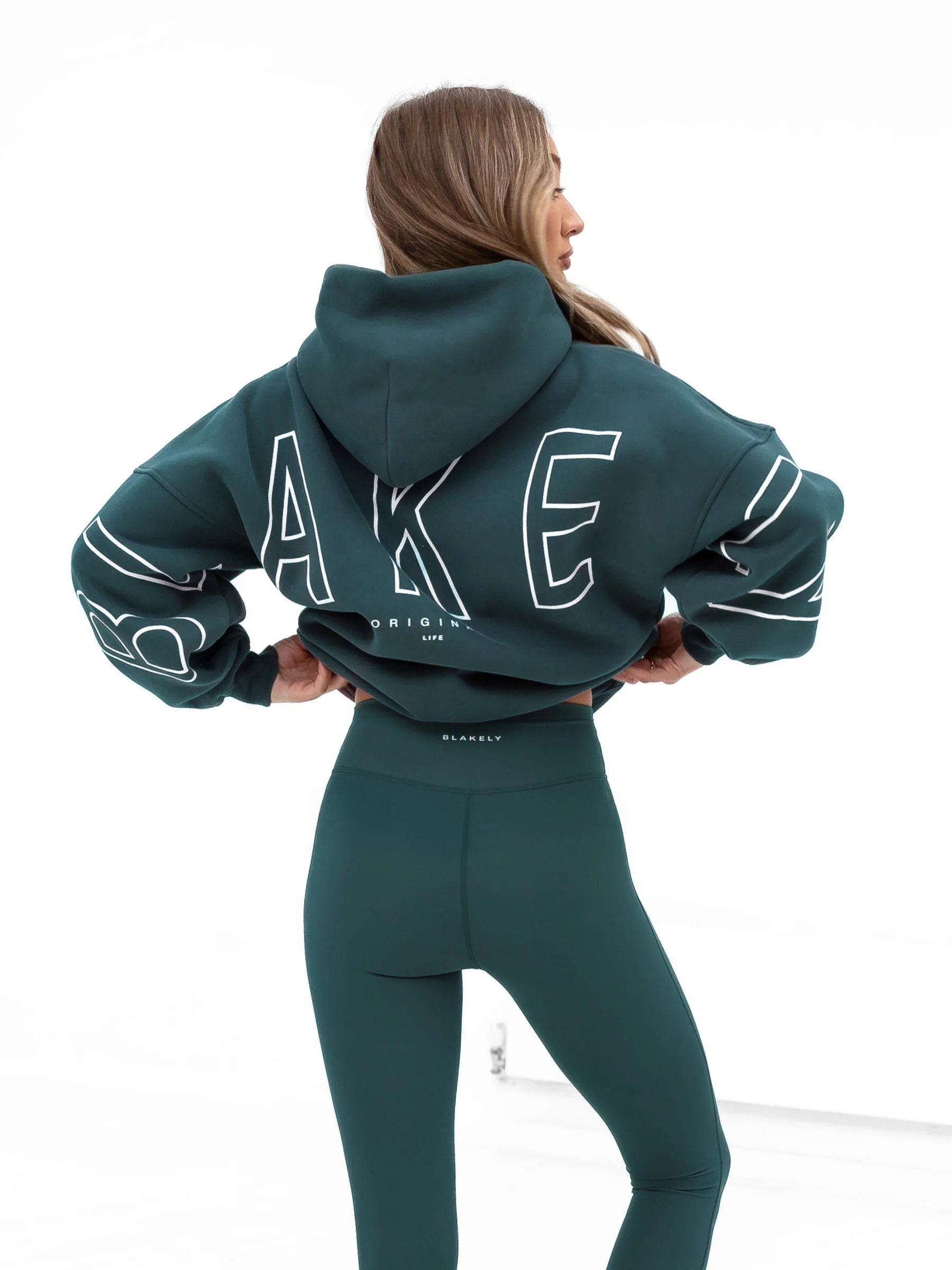 Outline Isabel Oversized Hoodie - Teal Green - Image 6