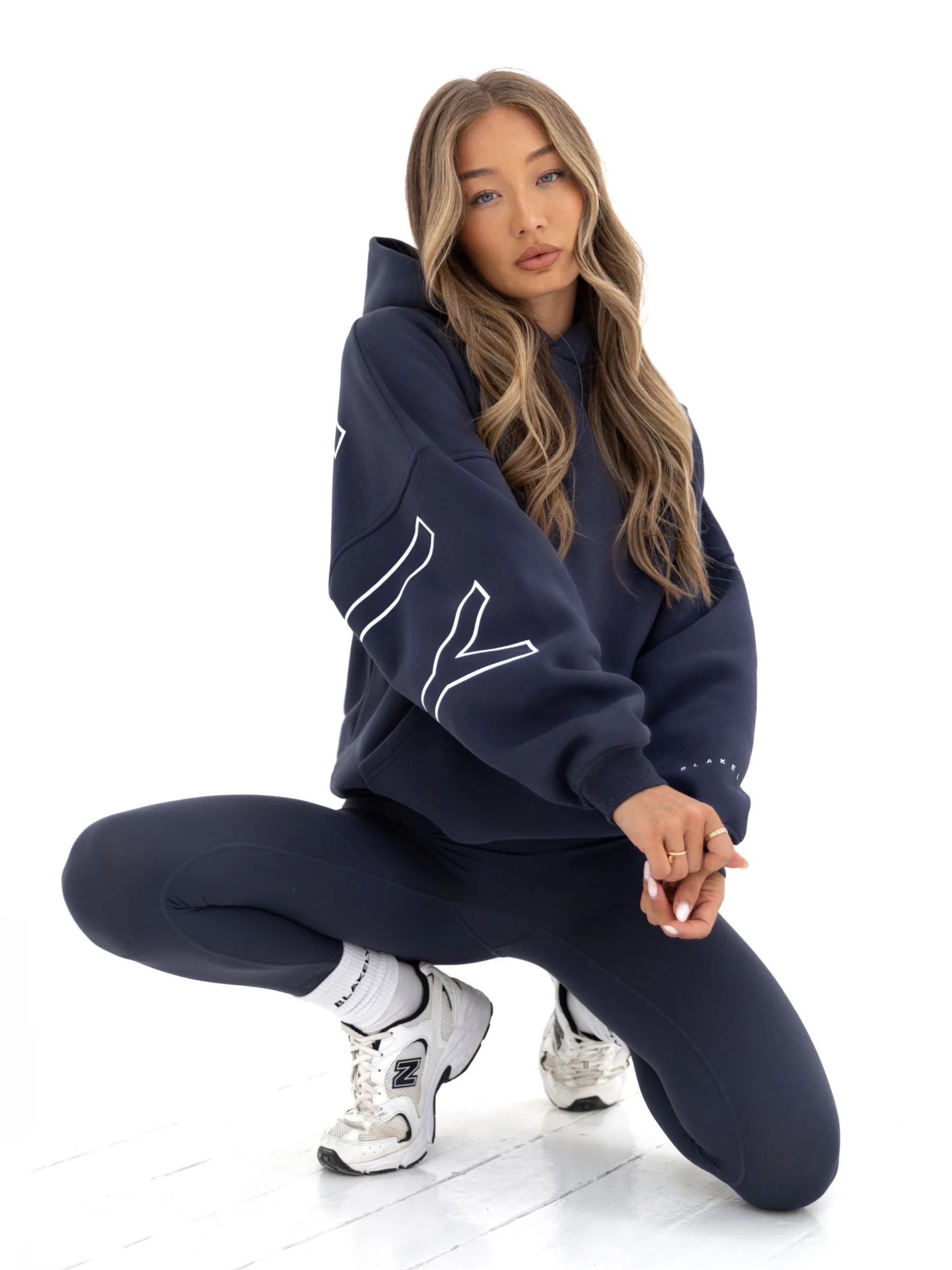Outline Isabel Oversized Hoodie - True Navy - Image 6