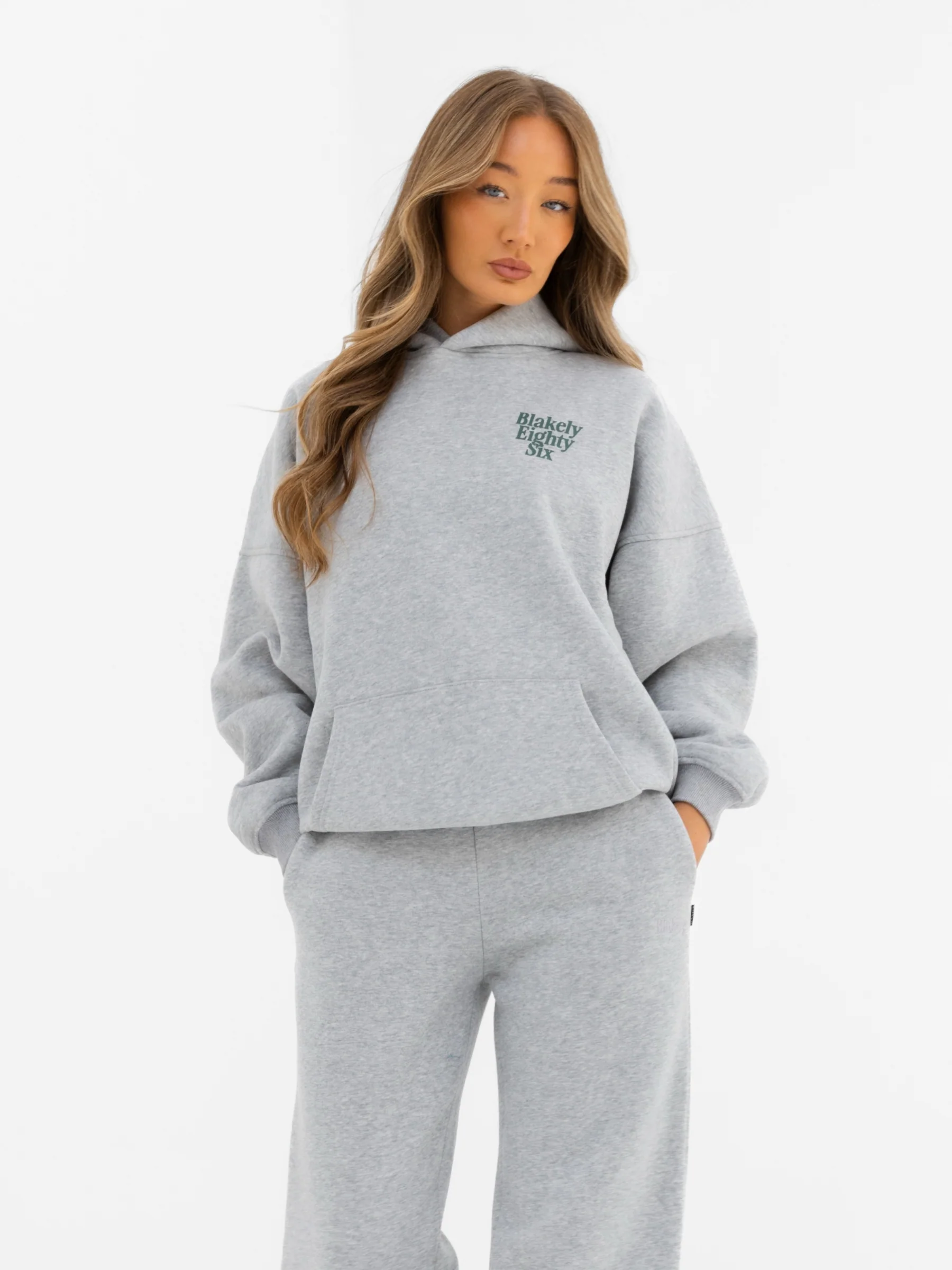 Romi Oversized Hoodie - Marl Grey - Image 6