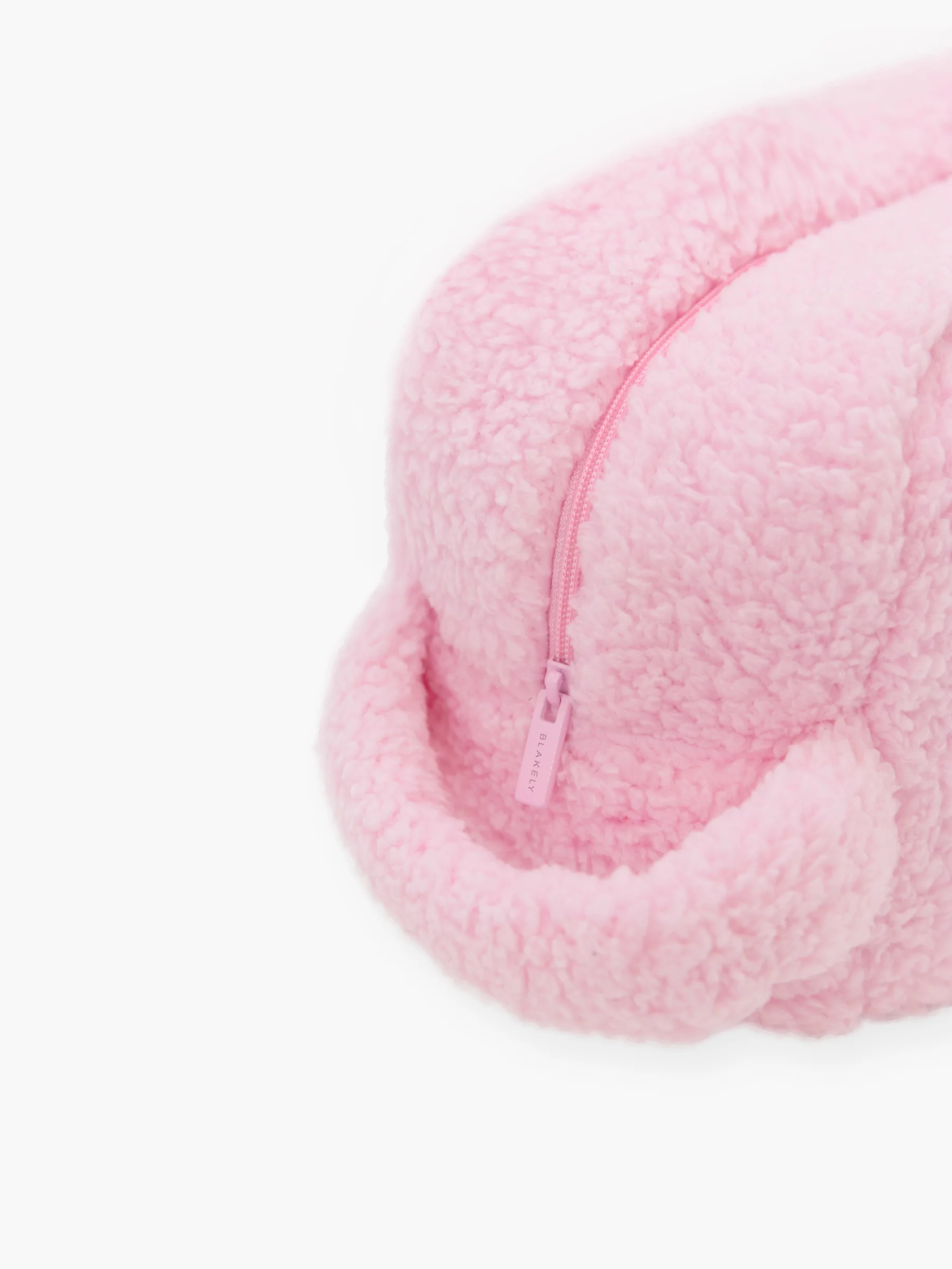 Rosie Fluffy Makeup Bag - Pale Pink - Image 4