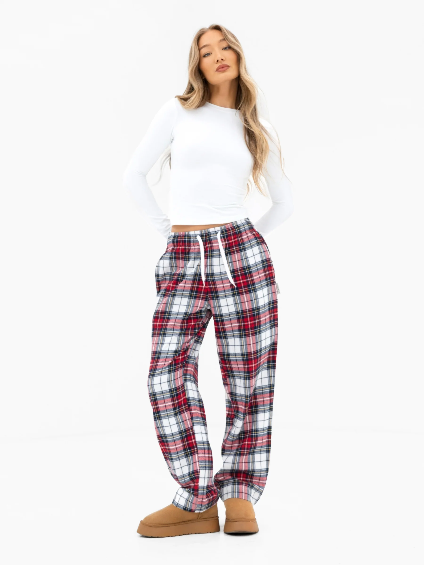 Rue Checked Trousers - Red Check - Image 3