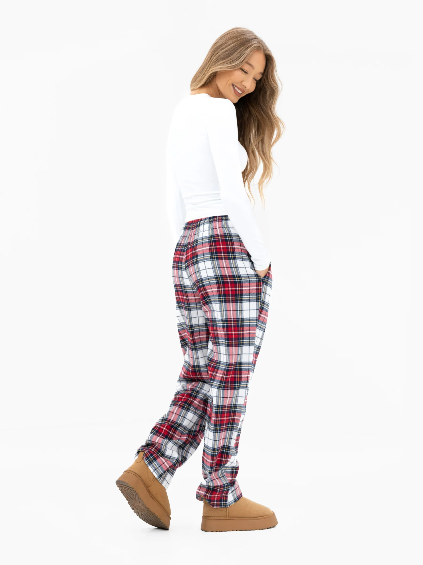 Rue Checked Trousers - Red Check - Image 4