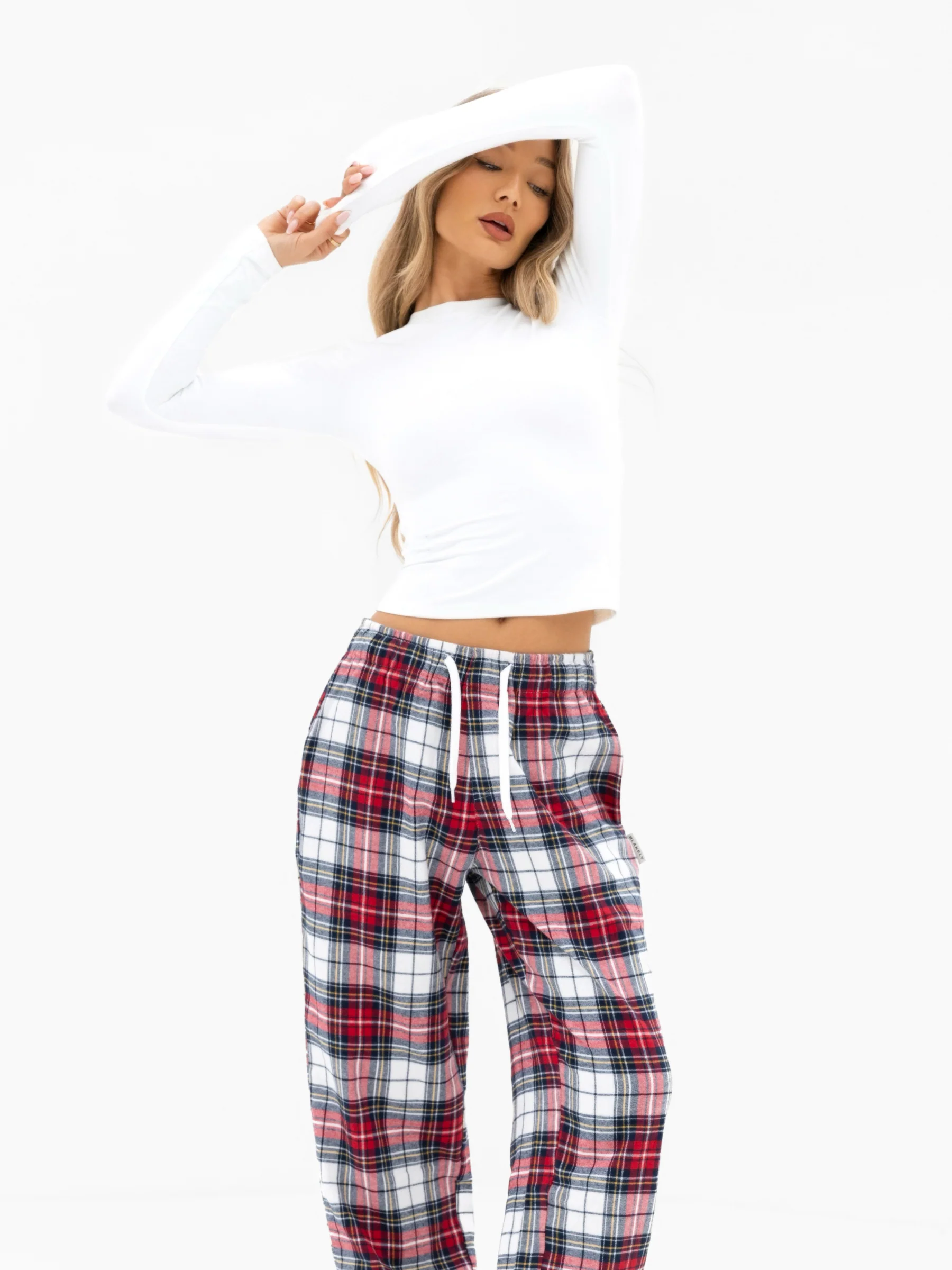 Rue Checked Trousers - Red Check - Image 6